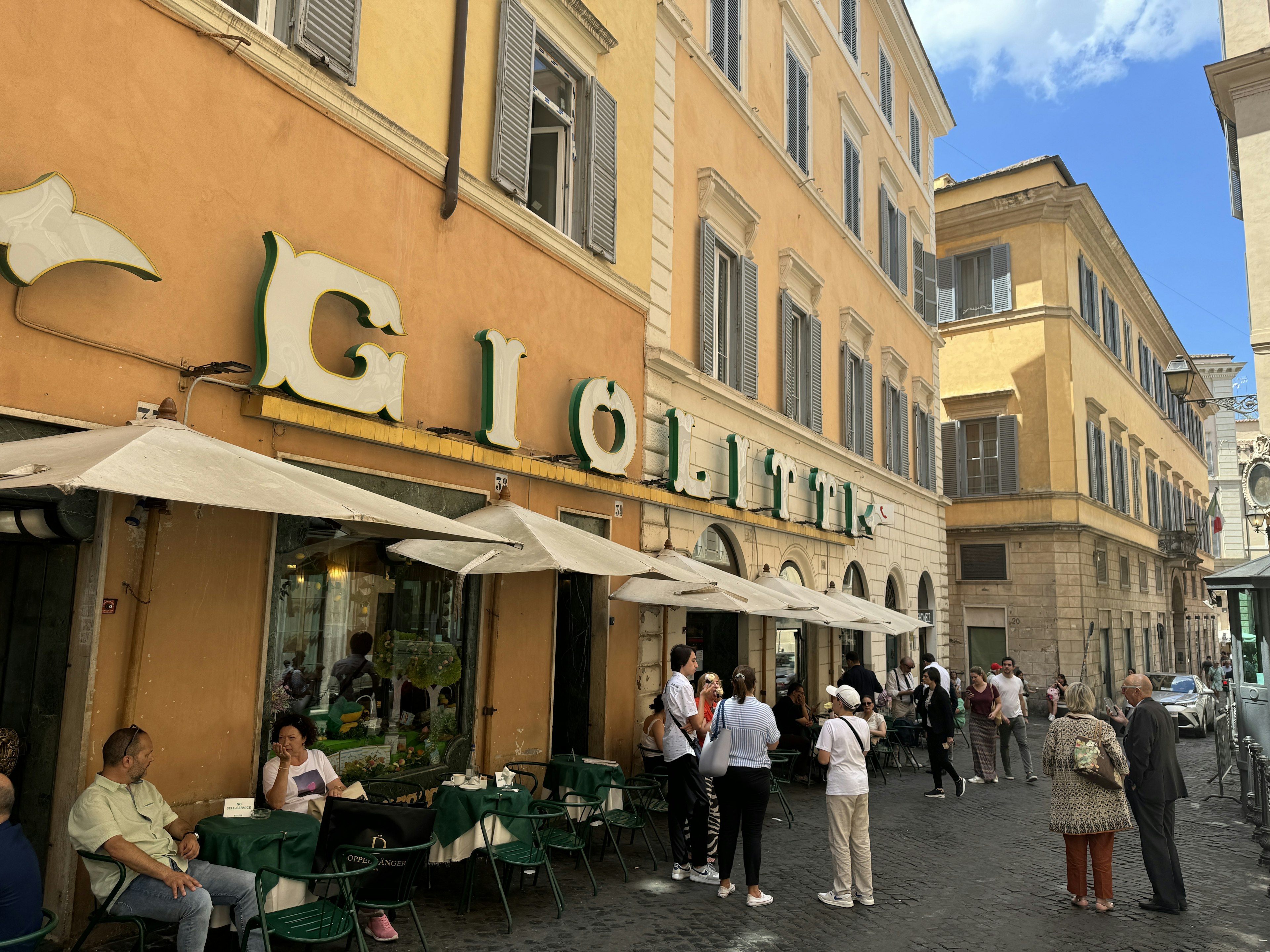 No day in Rome is complete without gelato from Gioletti here people are queuing for their icecream