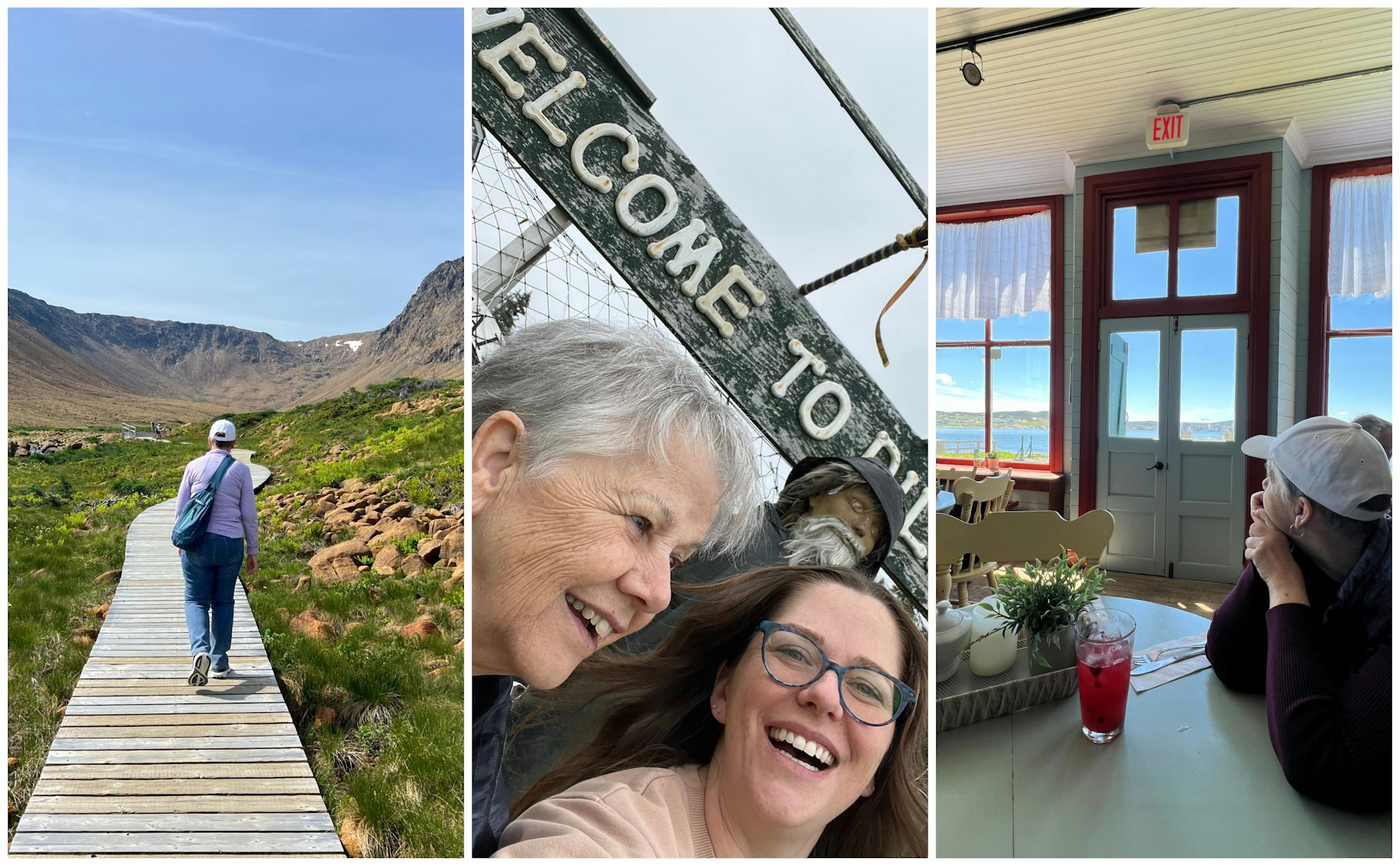 Jessica and her mom hike and pose for selfies in Newfoundland