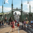 Budapest, Hungary - June 18, 2017: Unidentified people enjoying summer on Liberty Bridge, one of oldest bridge in Hungarian capital. The bridge closed for transport on weekends.; Shutterstock ID 2200115913; purchase_order: 65050; job: Online Editorial; client: Budapest on a budget; other: Bailey Freeman
2200115913
Budapest, Hungary - June 18, 2017: Unidentified people enjoying summer on Liberty Bridge, one of oldest bridge in Hungarian capital. The bridge closed for transport on weekends.