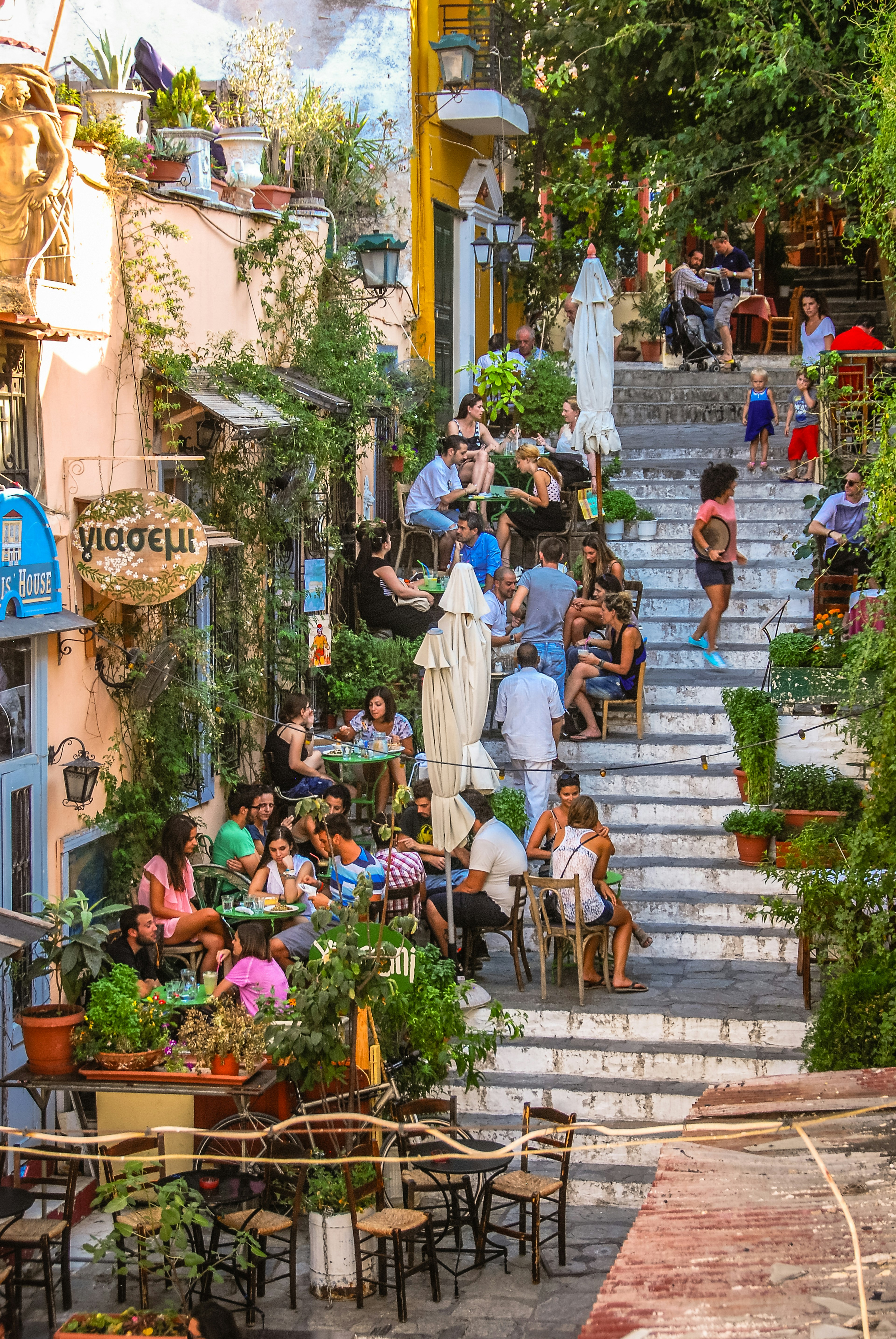 Stop for a drink or two in Athens' oldest district, the Plaka. titoslack / Getty Images