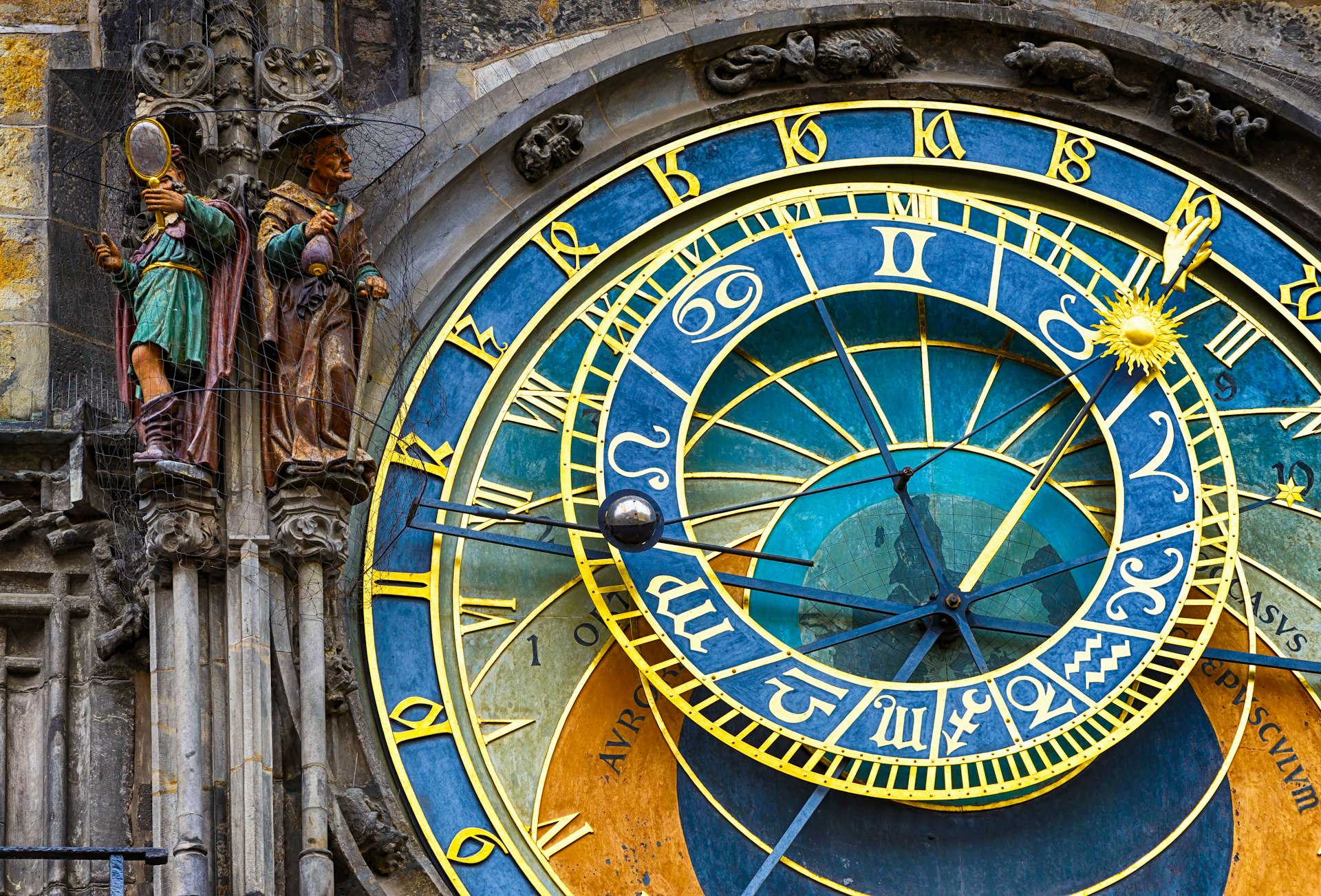 Astronomical Clock Prague Orloj in the Old Square of Prague, Czech Republic. Architecture and landmark of Prague
