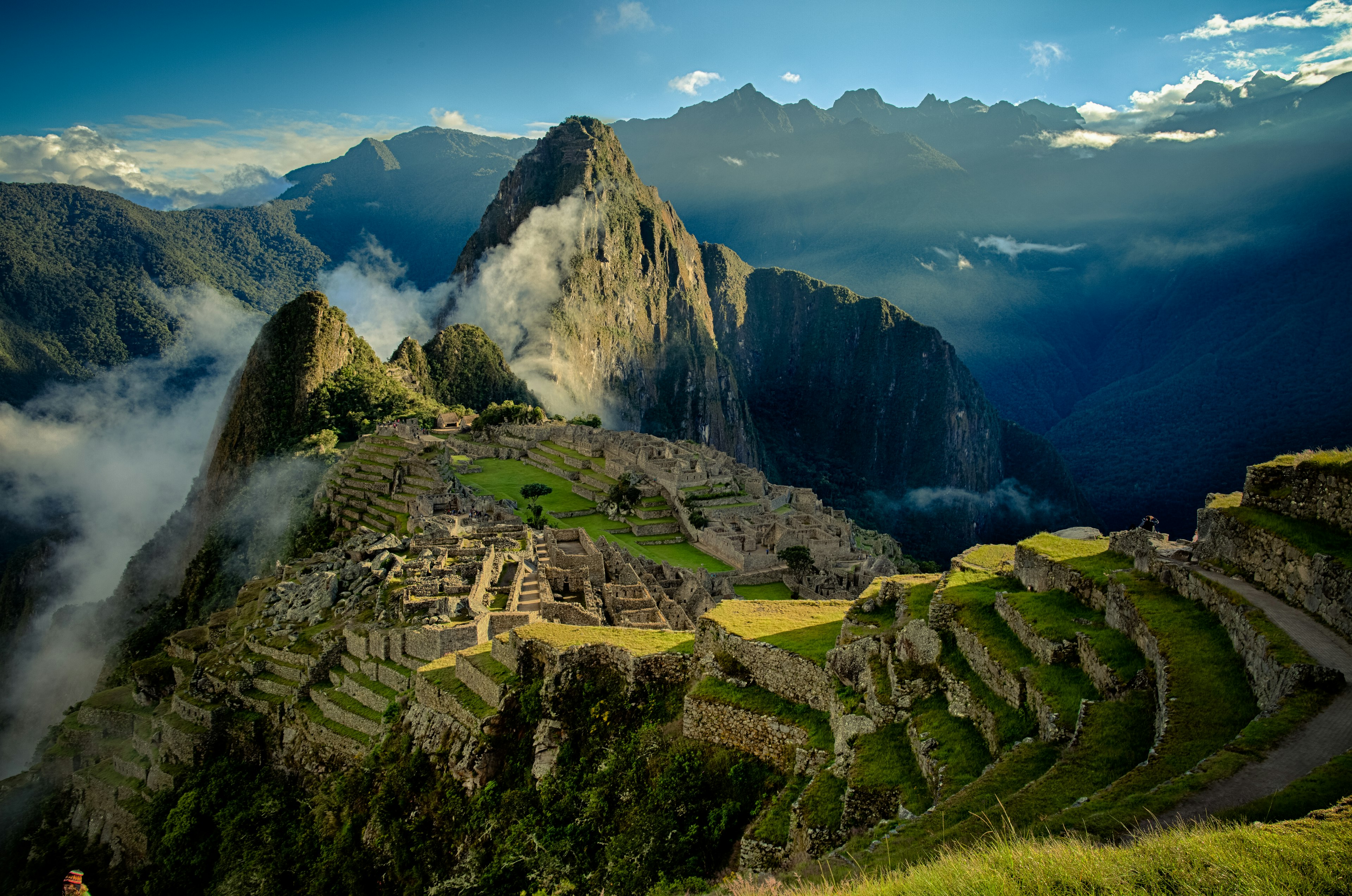 An ancient ruined city tucked into mountain peaks - Machu Picchu