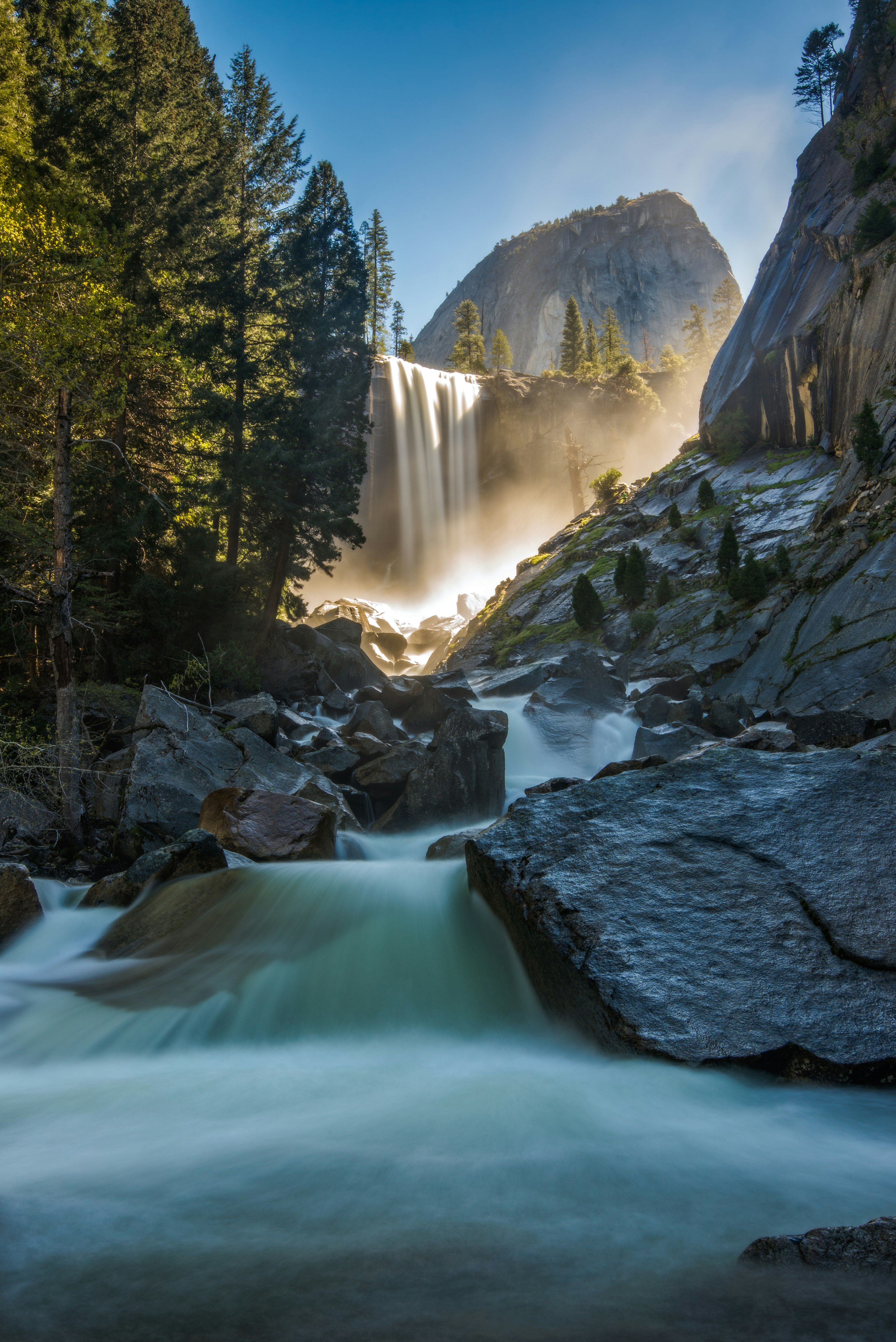 Photo taken below Vernal Falls in Yosemite National Park, Yosemite Valley.