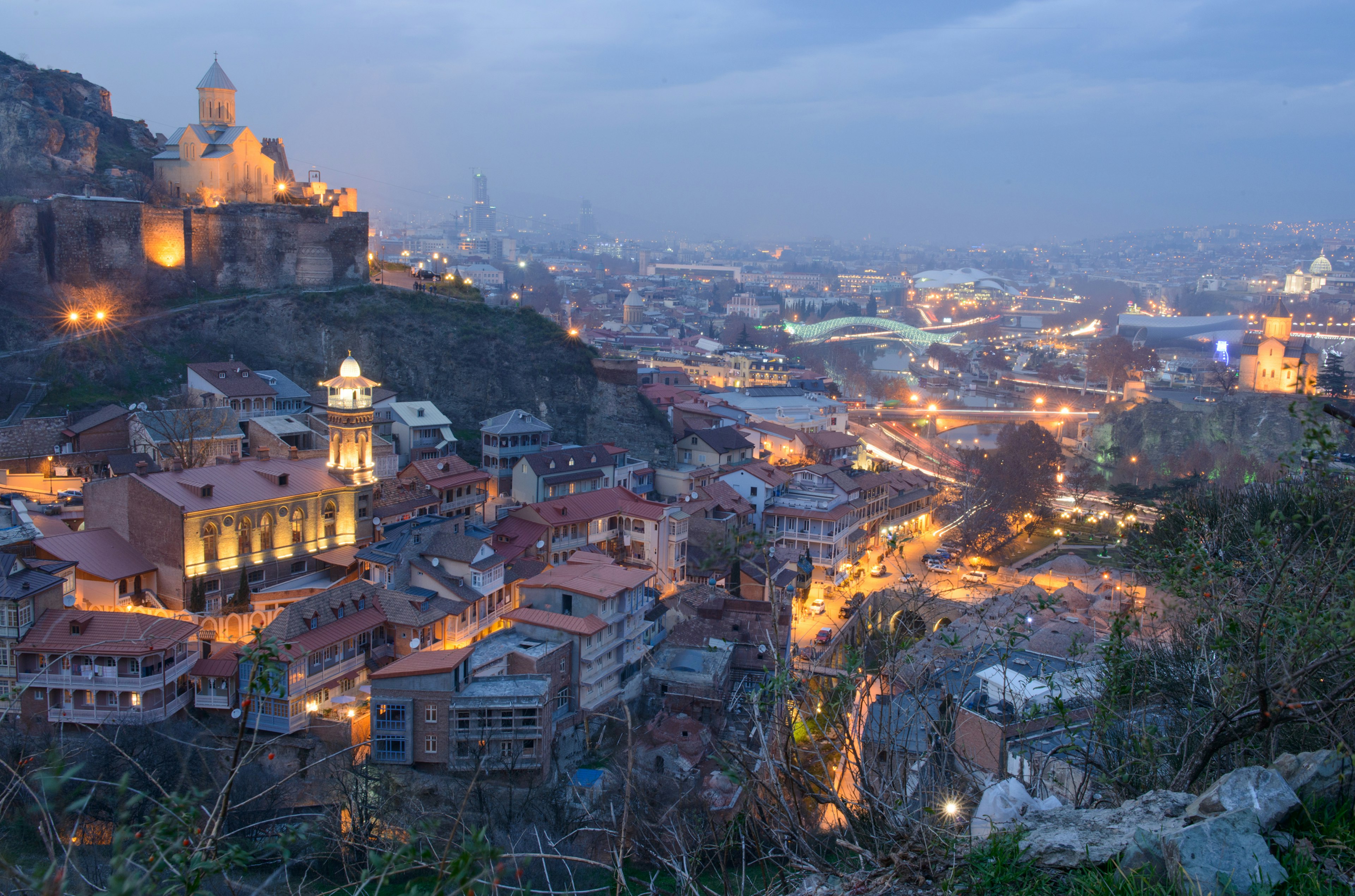 Tbilisi at dusk, Georgia