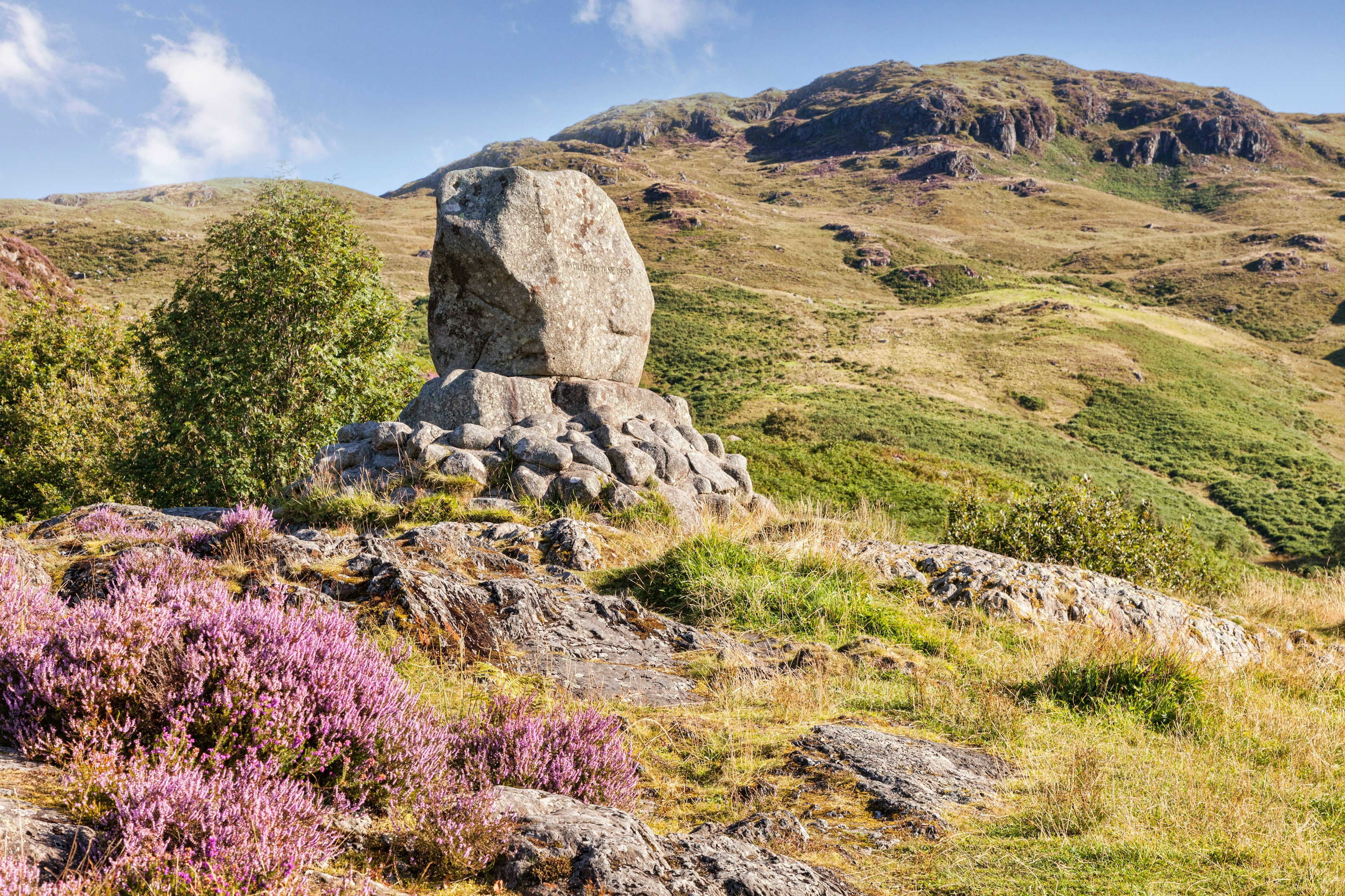 The Bruce Memorial in the Galloway Hills at Glentrool, Dumfries and Galloway, Scotland.