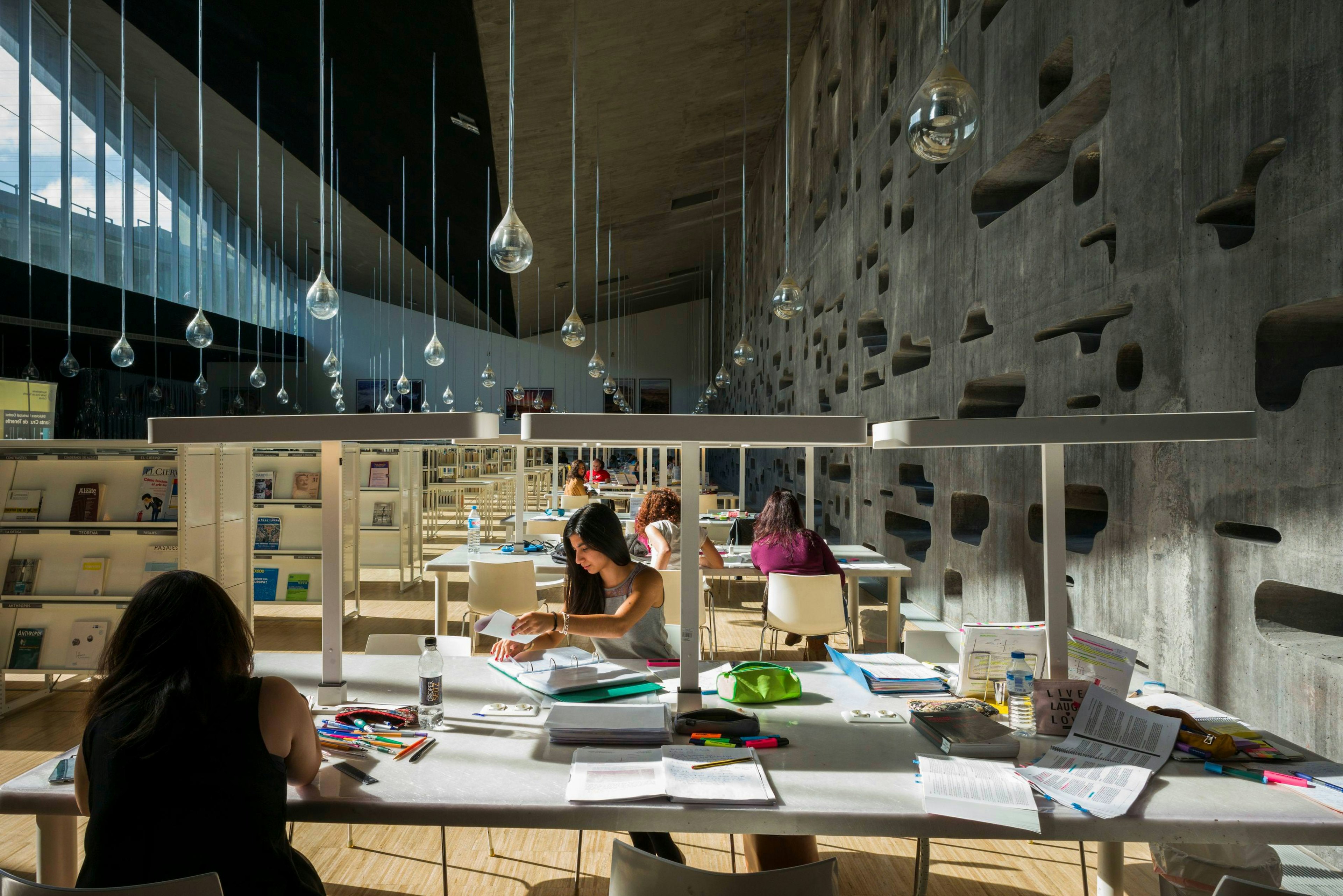 Library inside the Tenerife Espacio de las Artes (TEA)