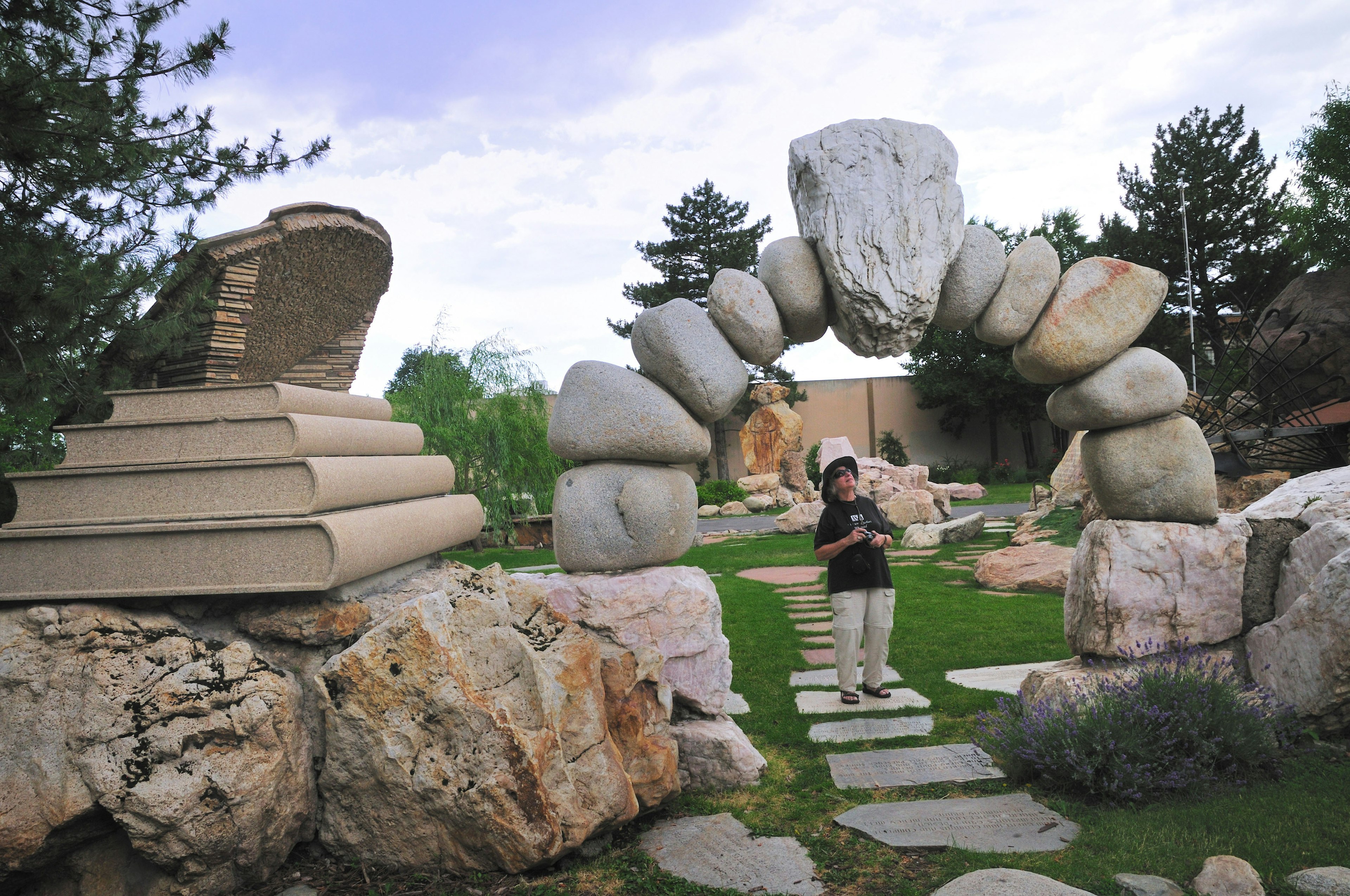 Monument to the Priesthood, by Thomas Child, dedicated to the Church of Latter Day Saints, in the Gilgal garden, Salt Lake City