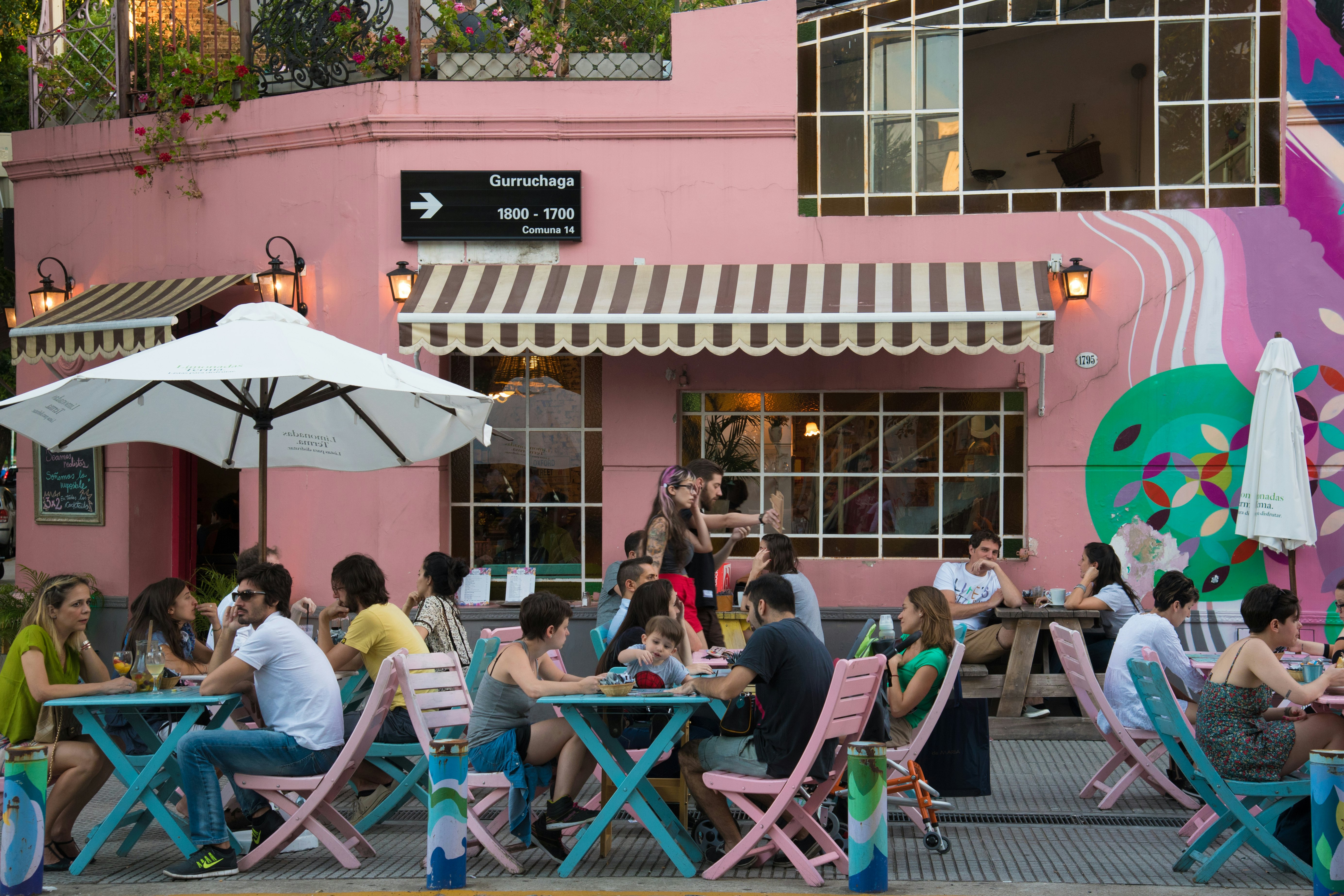 Cafe scene in Palermo district of Buenos Aires