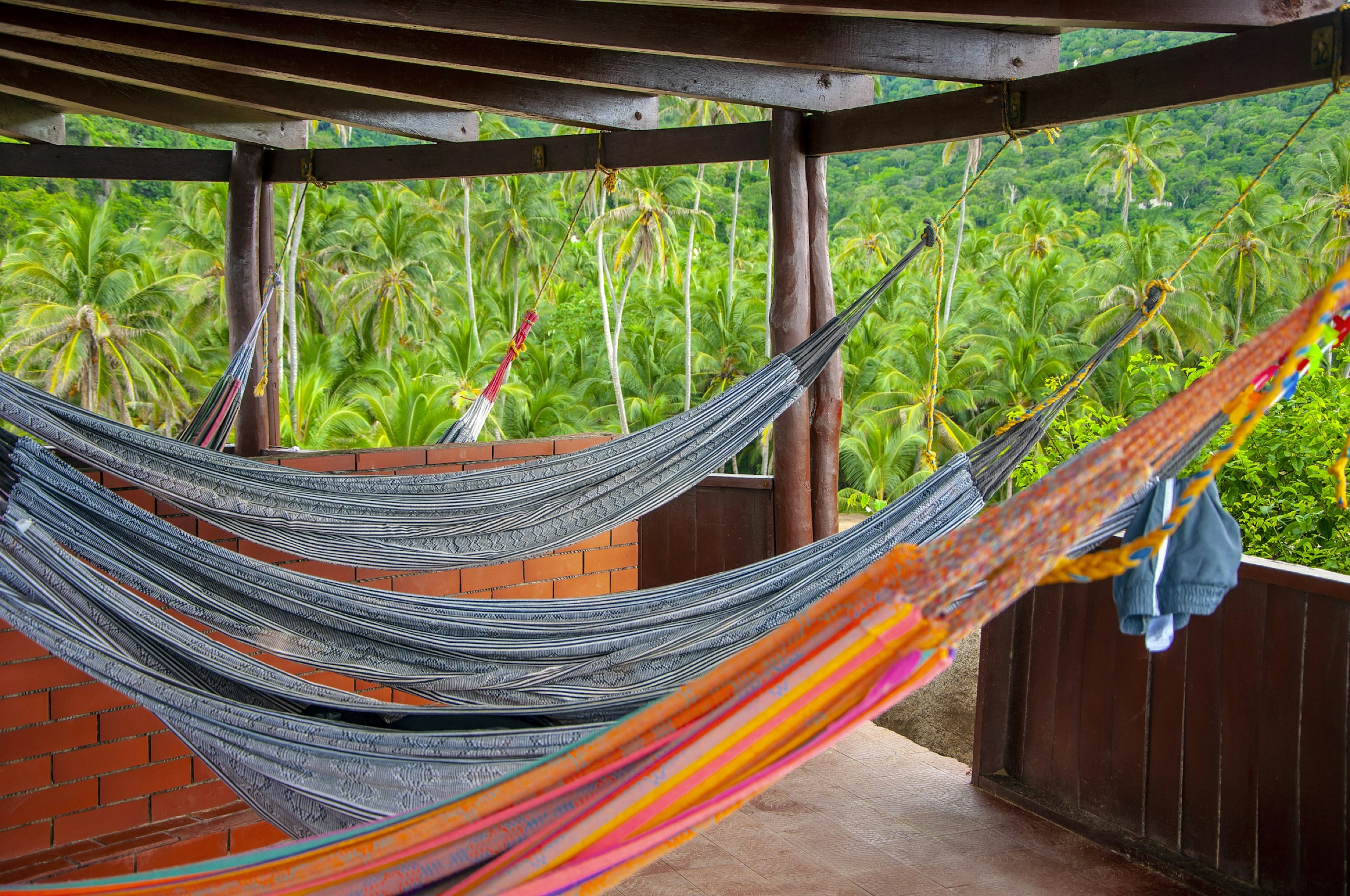 Parque Nacional Tayrona, Colombia. Hamacas paraguayas.