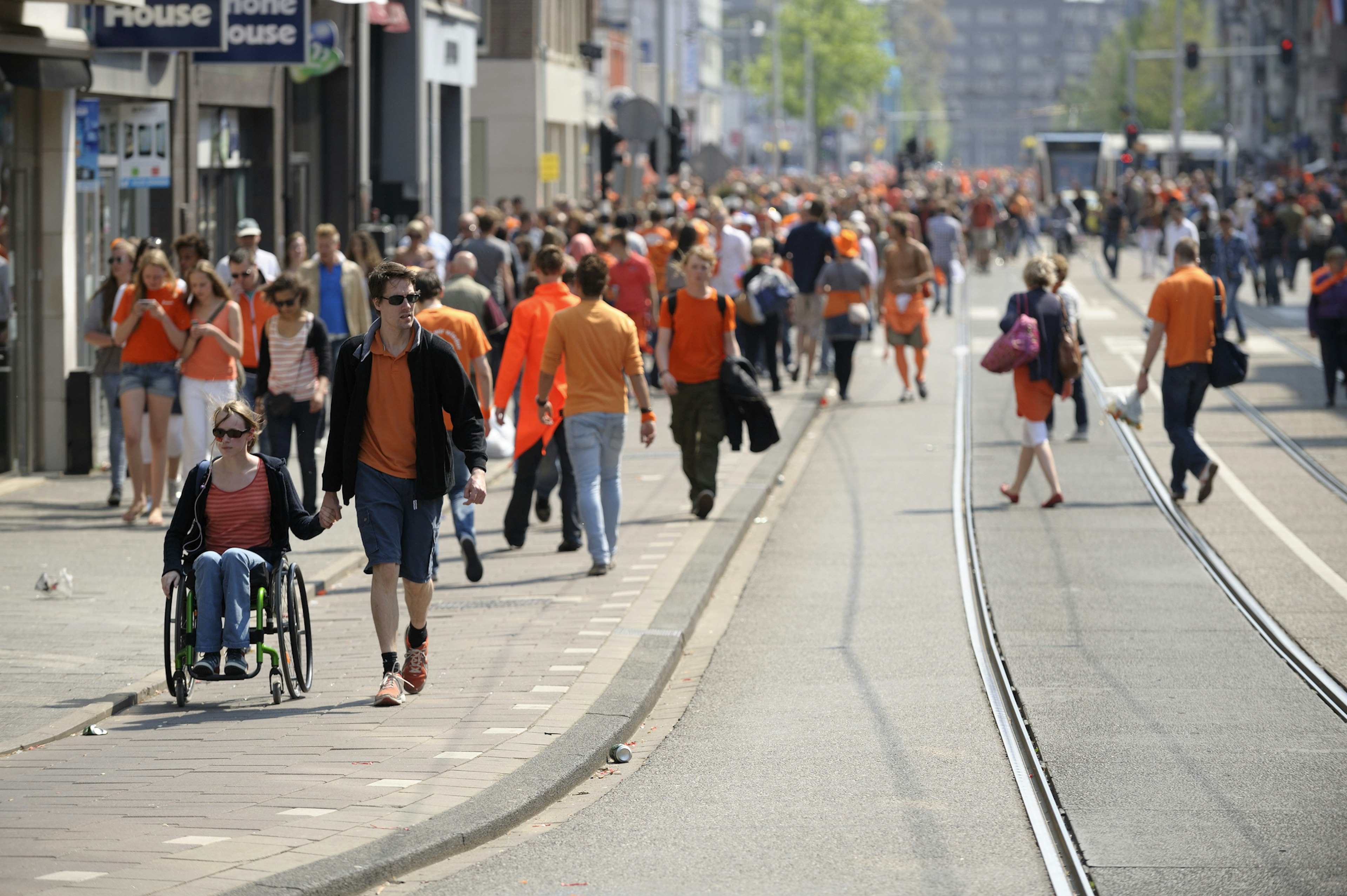 People walking in Amsterdam