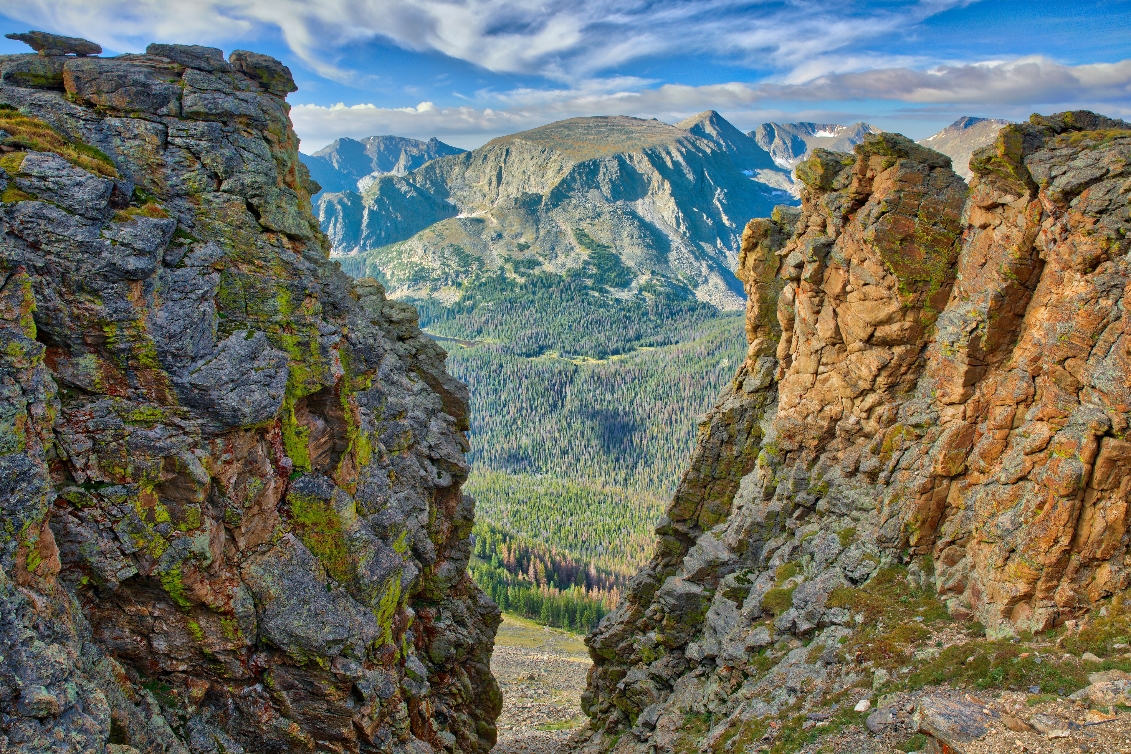 The Continental Divide from Trail Ridge Road in Rocky Mountain National Park