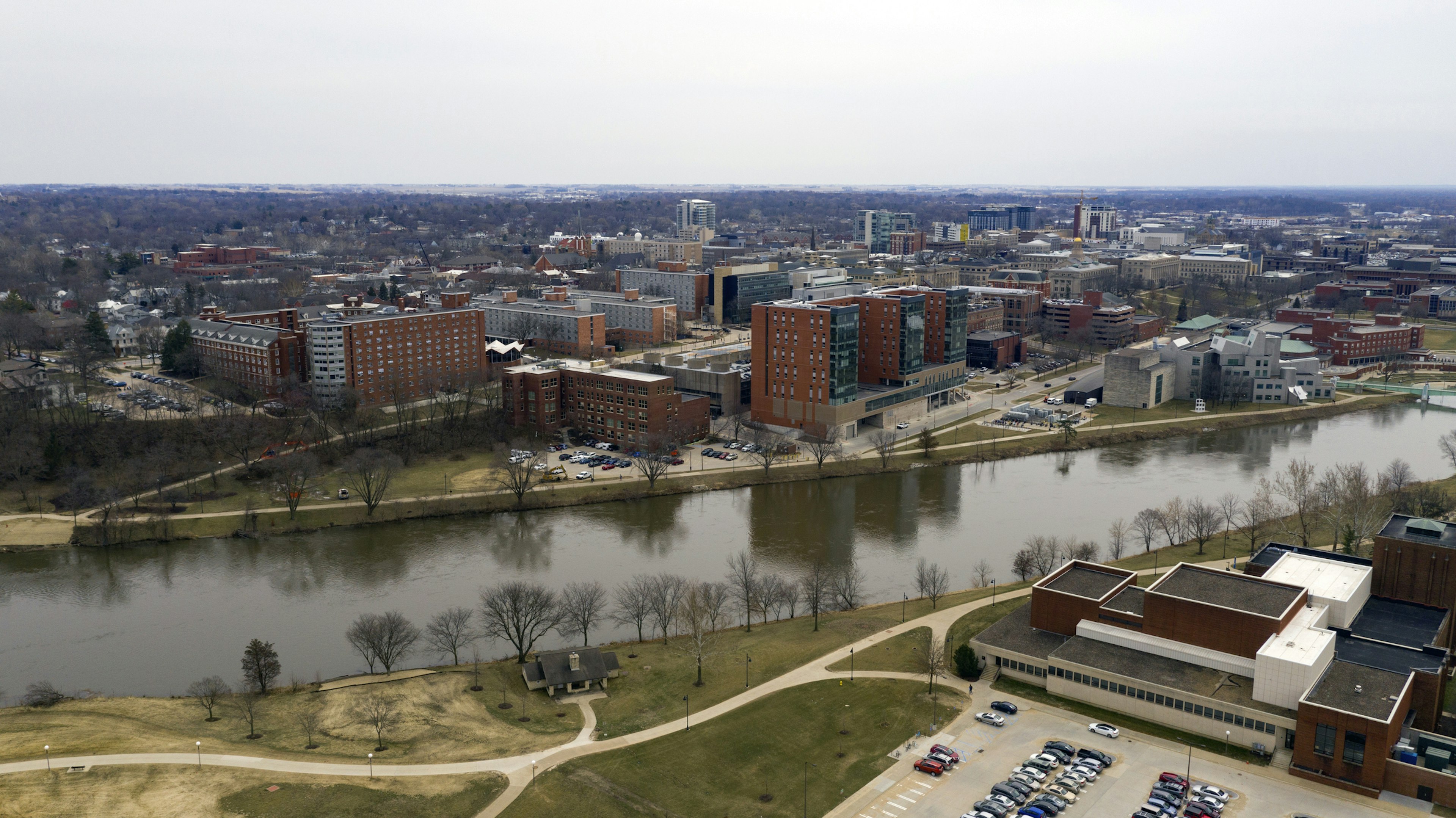 Overcast Day Over the River at Iowa City