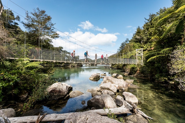 Trekking one of the many great hikes of New Zealand