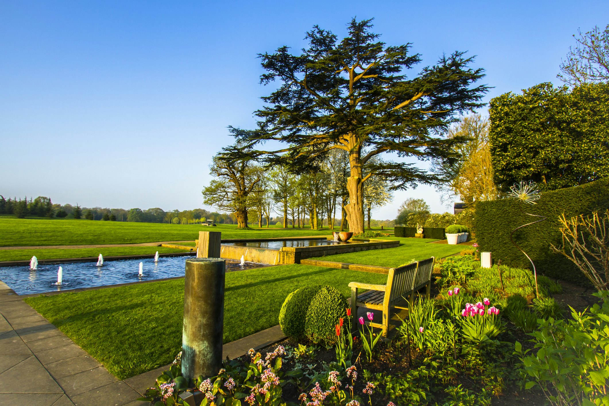 Landscaped Gardens at The Grove Hotel near London