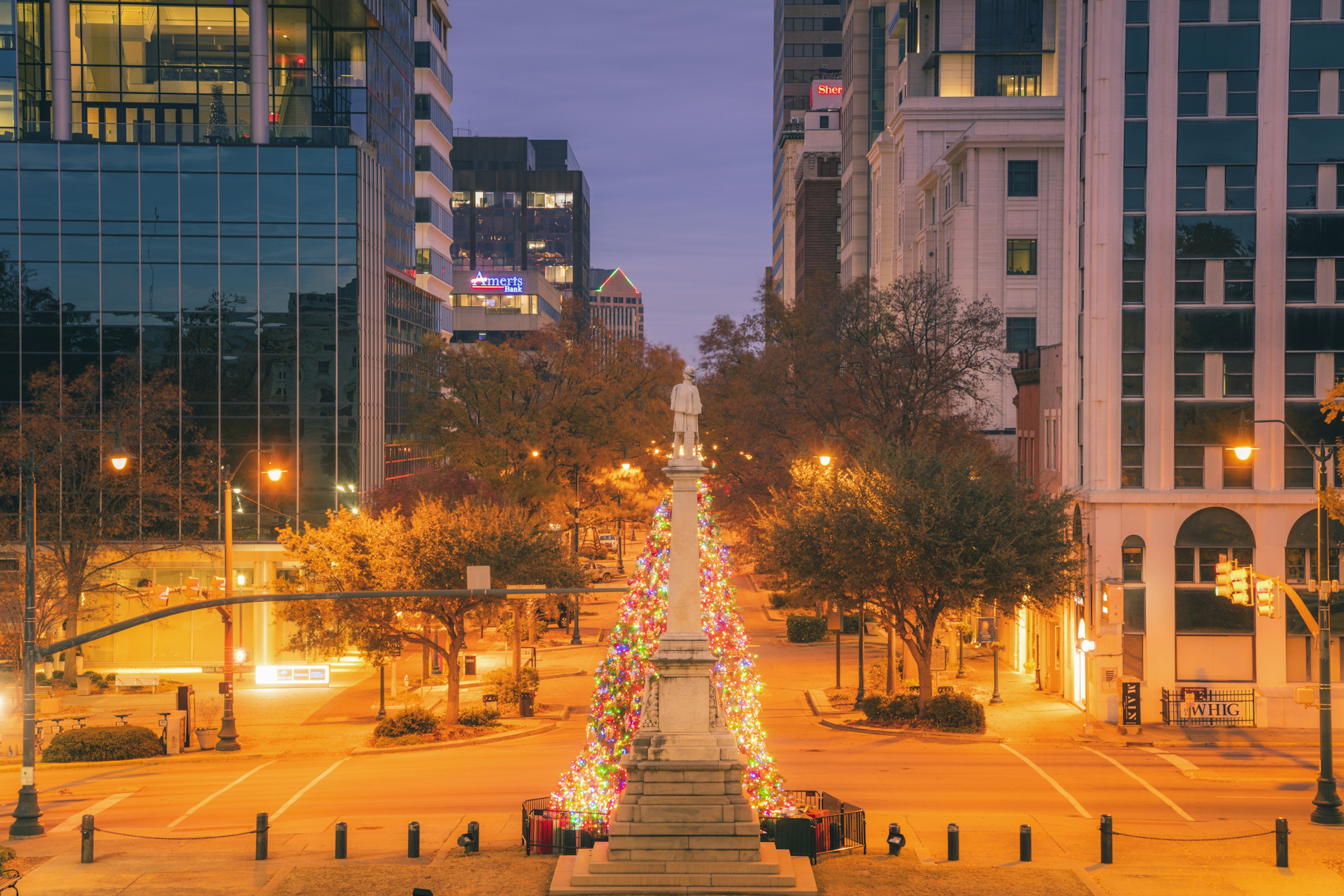 Columbia, SC illuminated at night