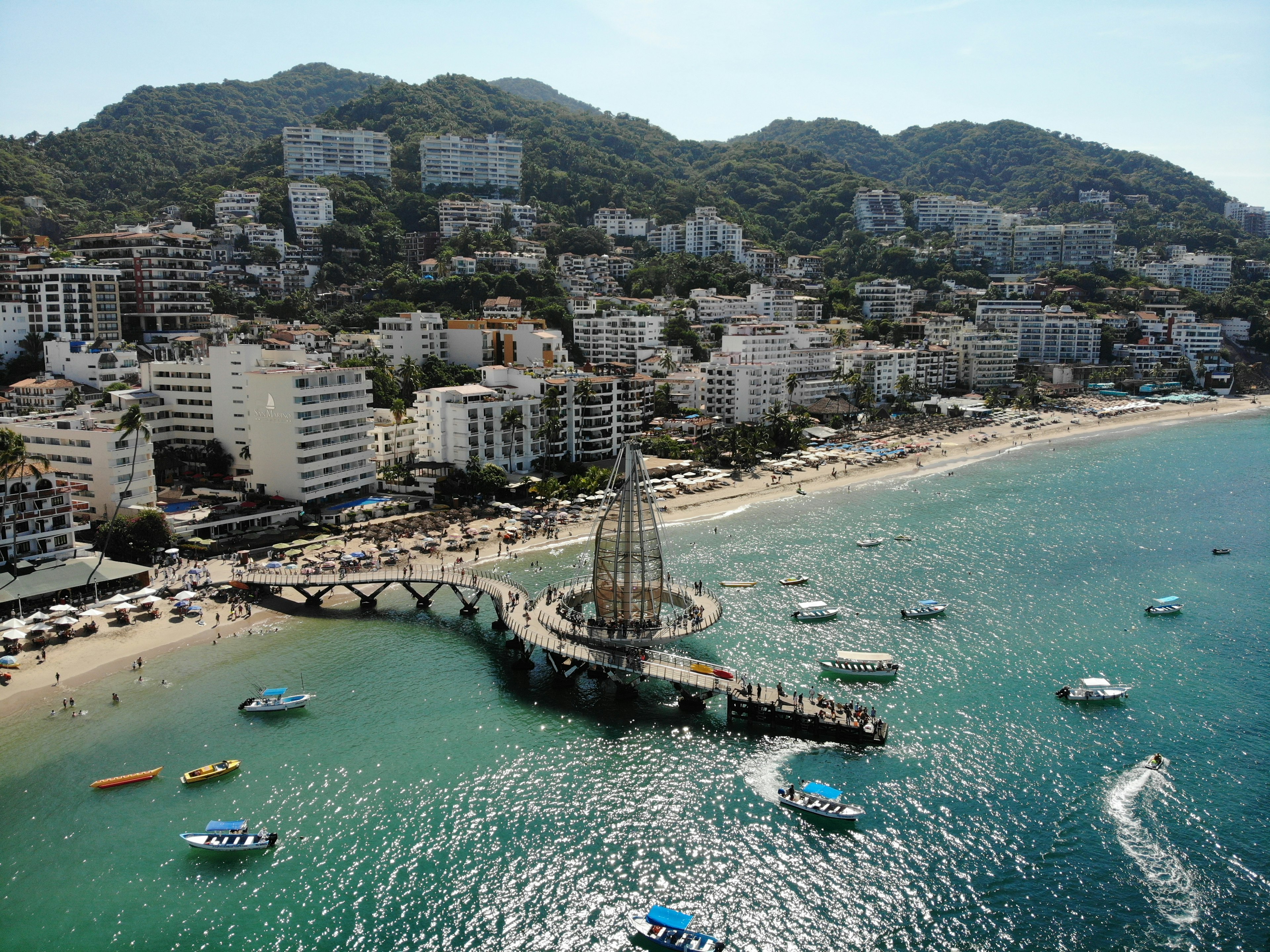 The water taxis of Los Muertos Pier, Puerto Vallarta