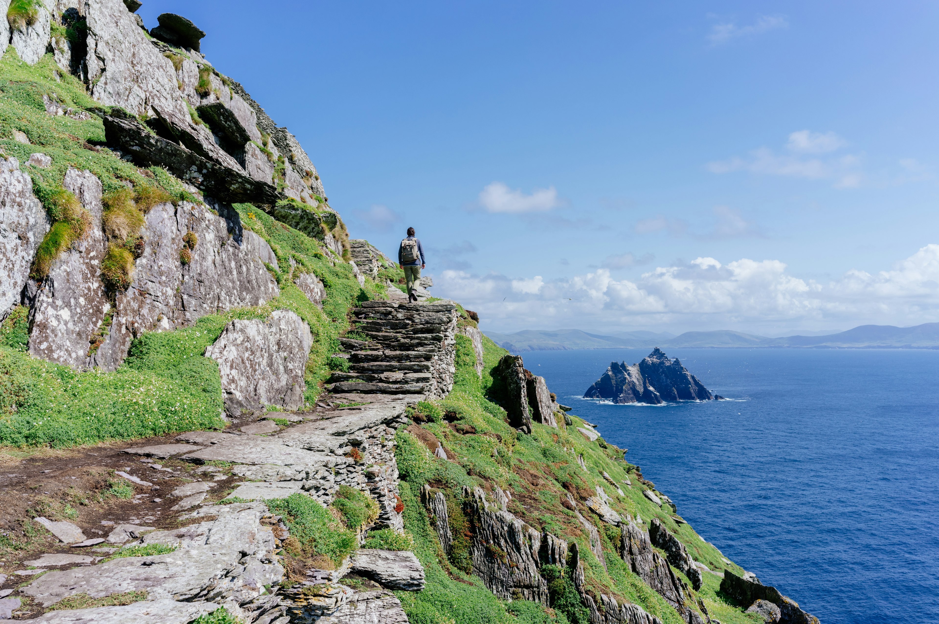 Path to Monastic settlement, Skellig Michael, County Kerry, Ireland