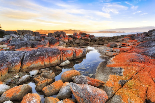 Sunrise at Binalong Bay / Bay of Fire on the east coast of Tasmania