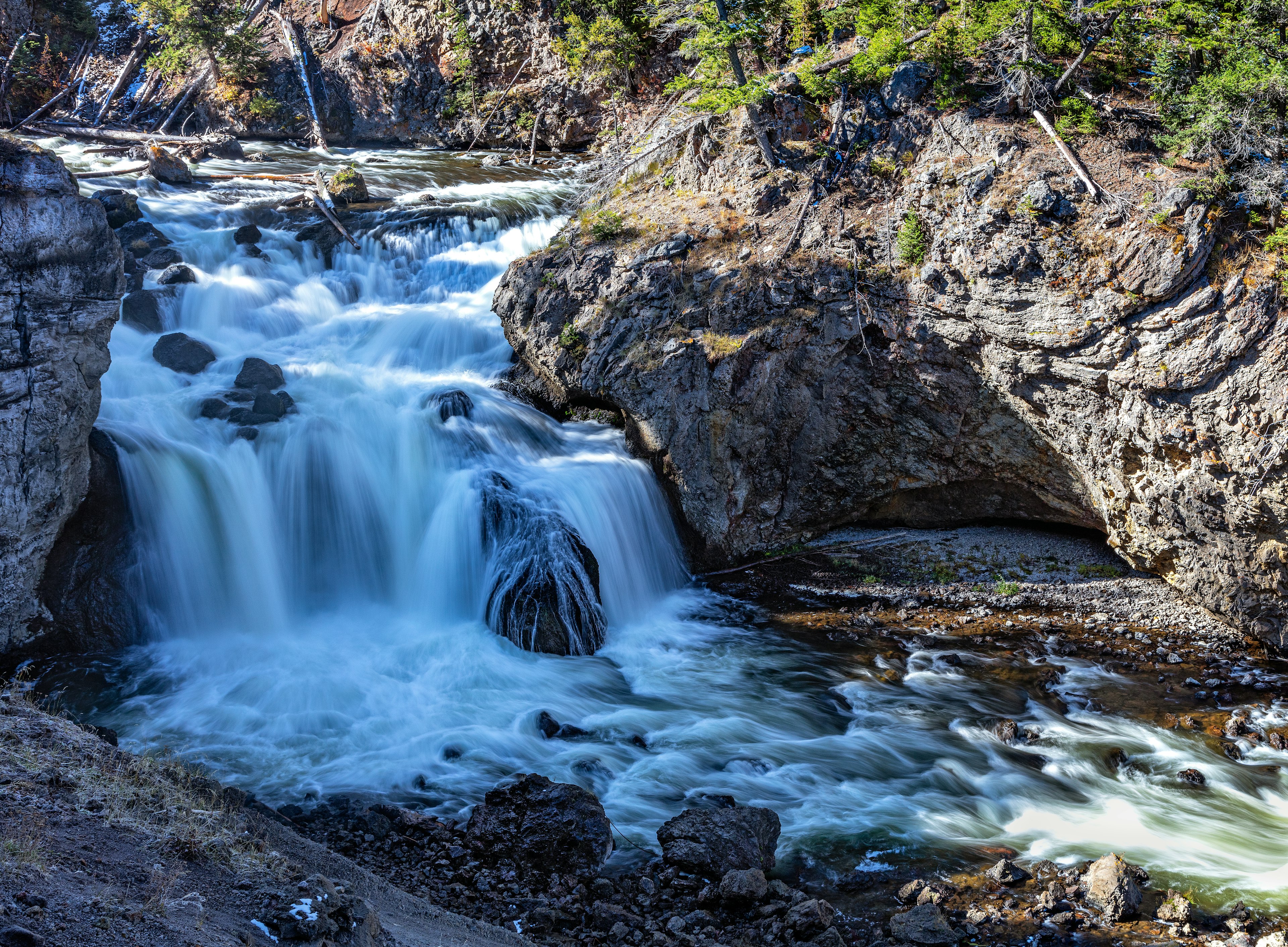 Firehole Falls along the Firehole Canyon Drive