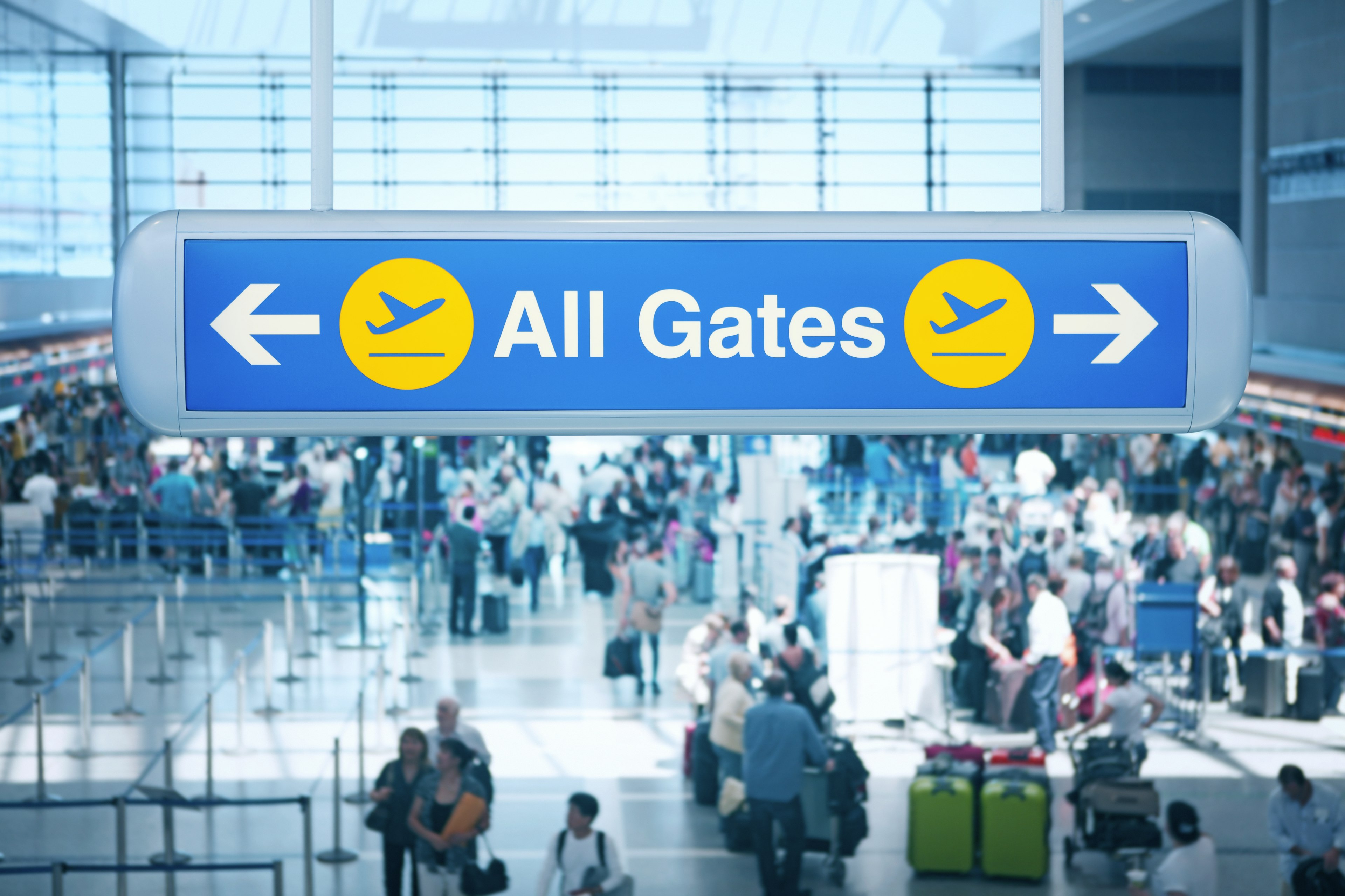 All Gates signpost at Los Angeles Airport