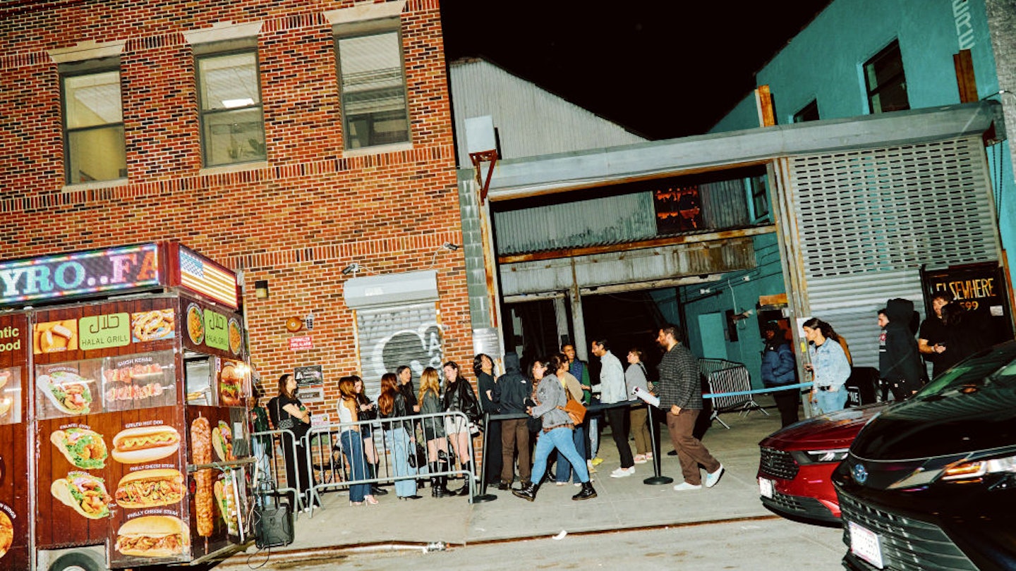 Club goers wait in line outside of Elsewhere nightclub in the Bushwick neighborhood of Brooklyn, New York, US, on Saturday, April 20, 2024. Bushwick, the industrial north Brooklyn neighborhood once dotted with vacant buildings and empty lots has rapidly become a pillar of New York City's vast nightlife ecosystem, fueling an after-dark boom in the area even as many nightlife venues elsewhere struggle to stay afloat. Photographer: David Cabrera/Bloomberg via Getty Images
2152548378
us, enterprise2024, u.s.a., americas, u.s., north american, industries, american, united states of america, nyc brooklyn, business news, construction
Club goers wait in line outside of Elsewhere nightclub in the Bushwick neighborhood of Brooklyn, New York