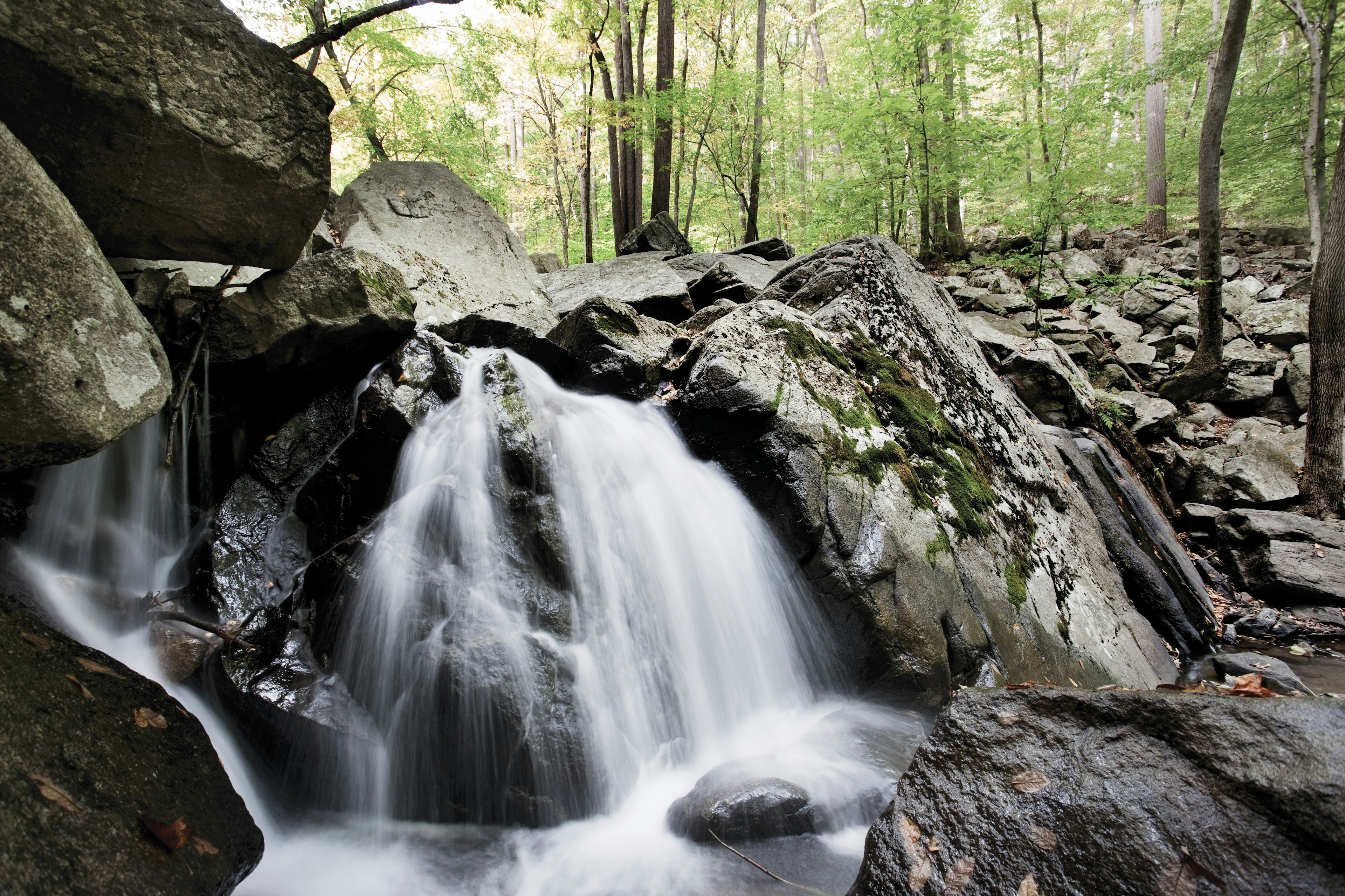 A waterfall in Hacklebarney State Park