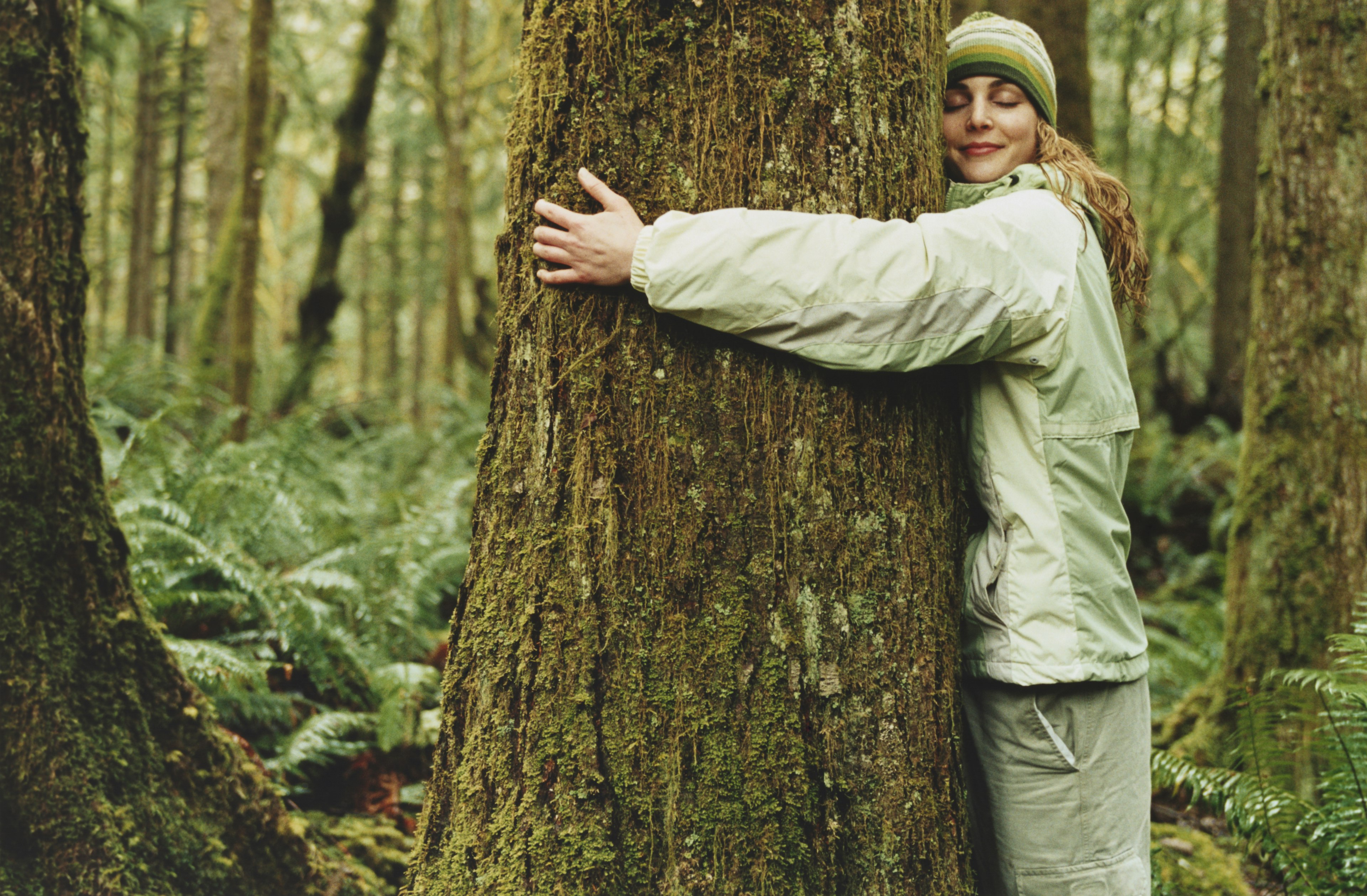 Woman Hugging a Tree