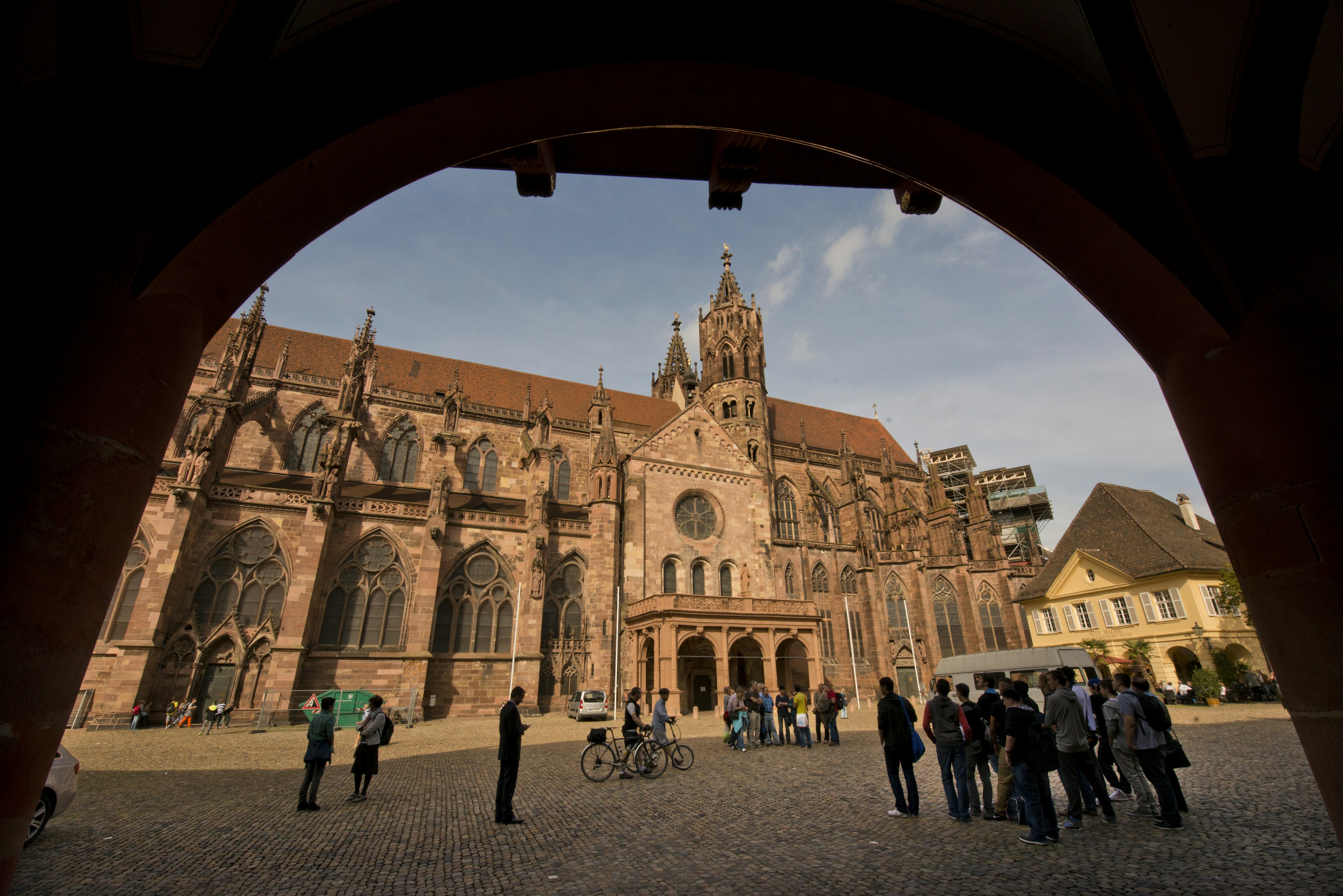 The Gothic-style architecture of Freiburger Munster