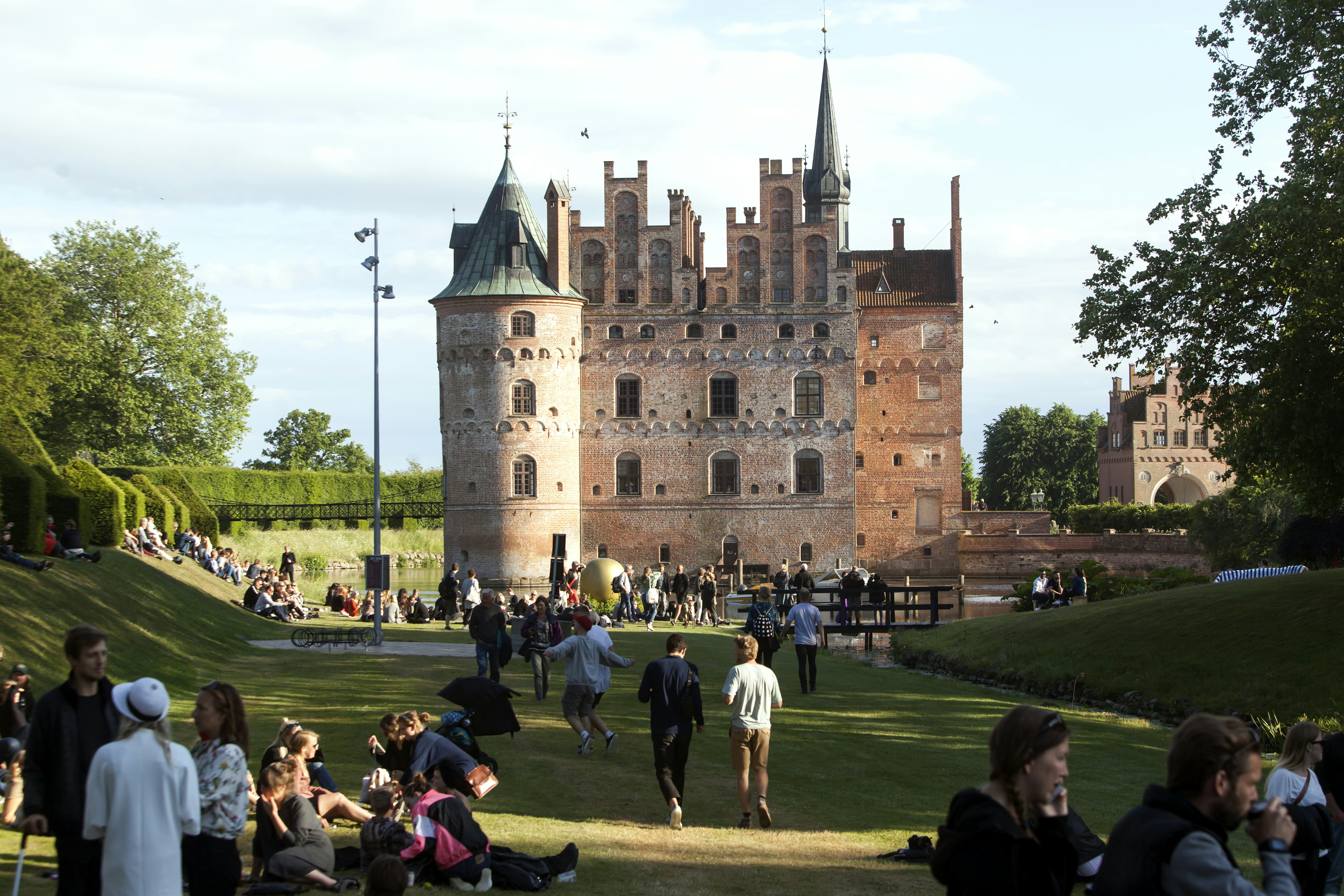 A general view of the castle at the new Heartland Festival which combines music, debate, good food and art at Egeskov Slot, Denmark