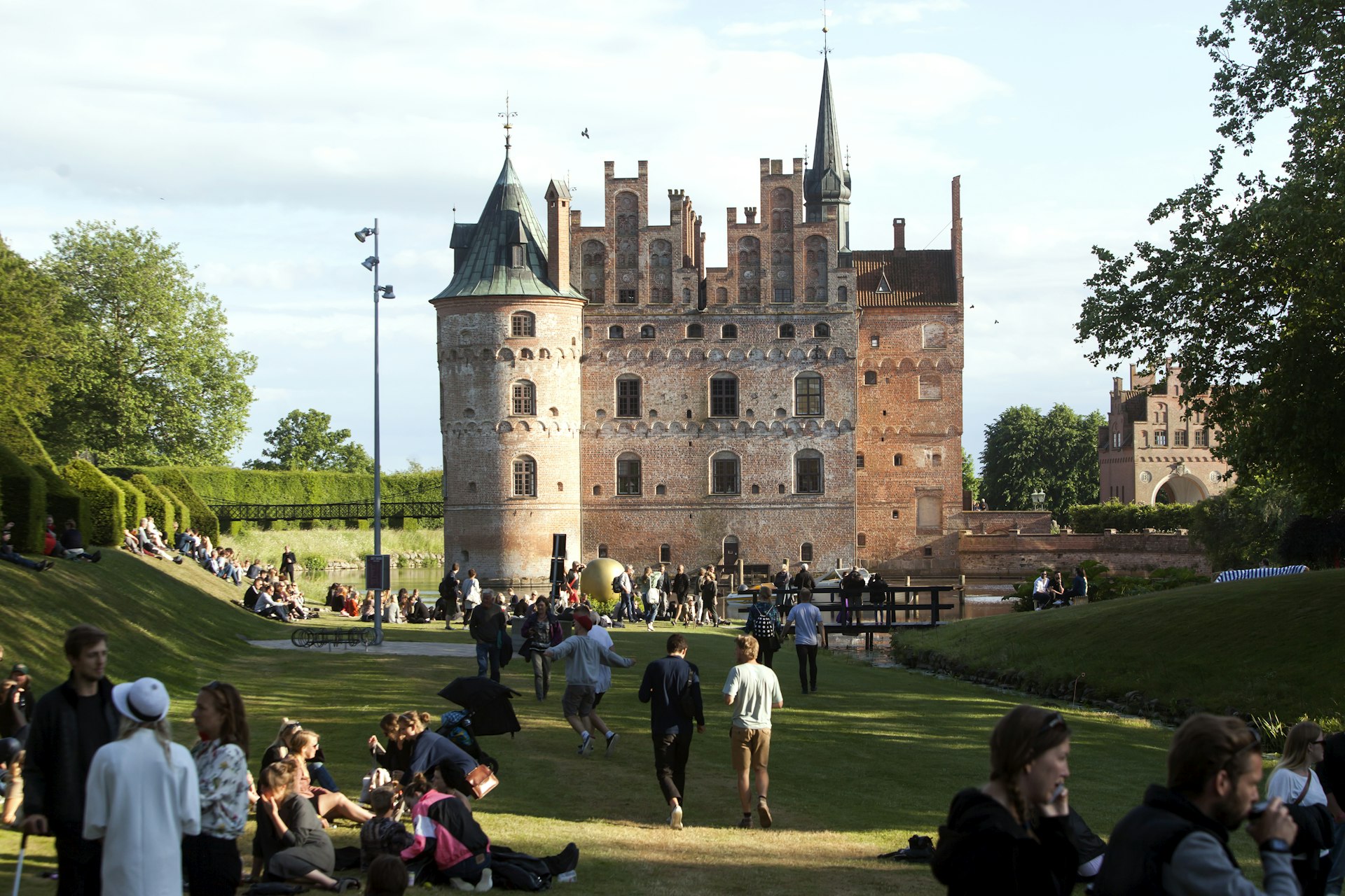 A general view of the castle at the new Heartland Festival which combines music, debate, good food and art at Egeskov Slot, Denmark 