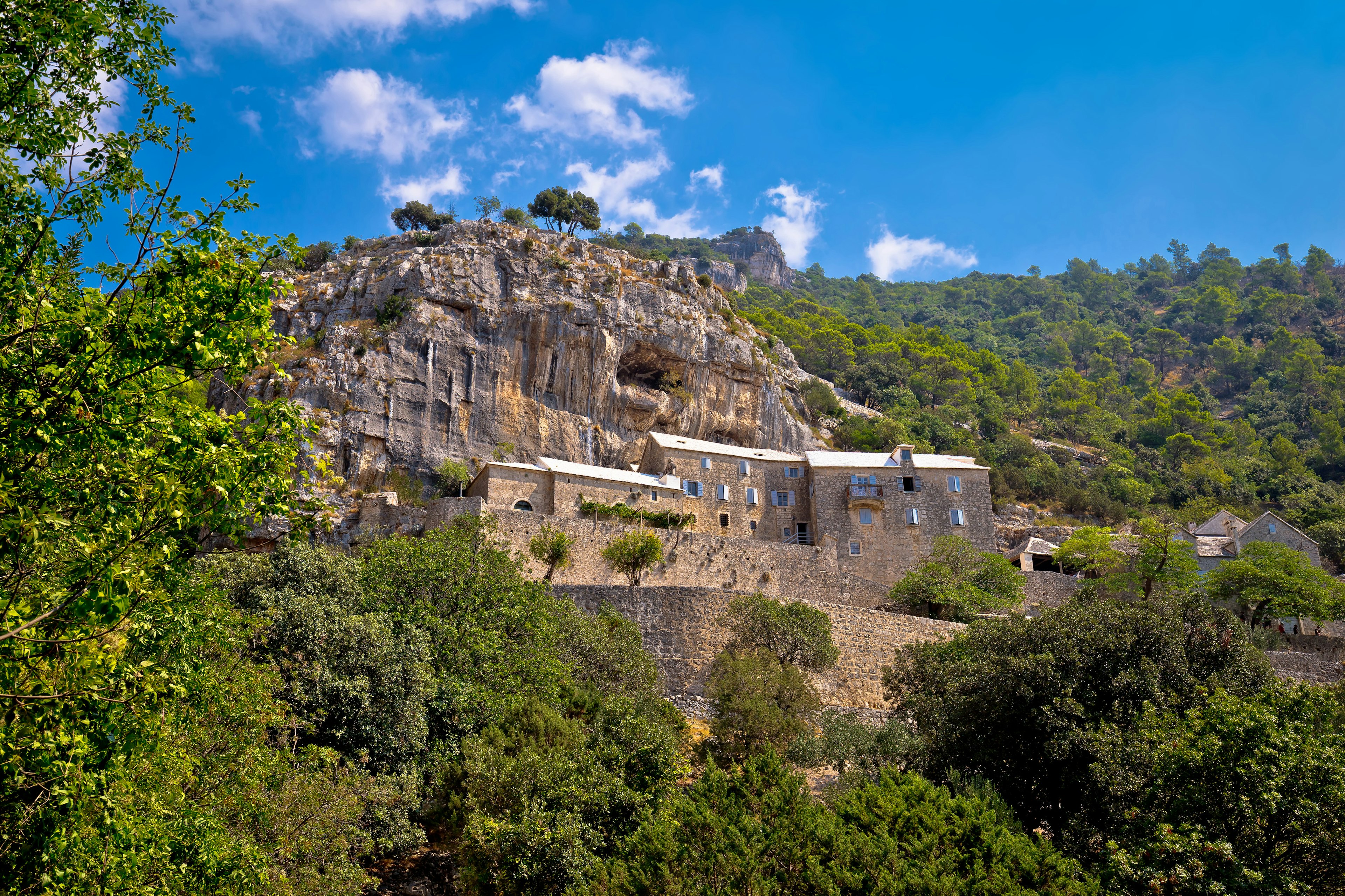 Pustinja Blaca hermitage on the rock