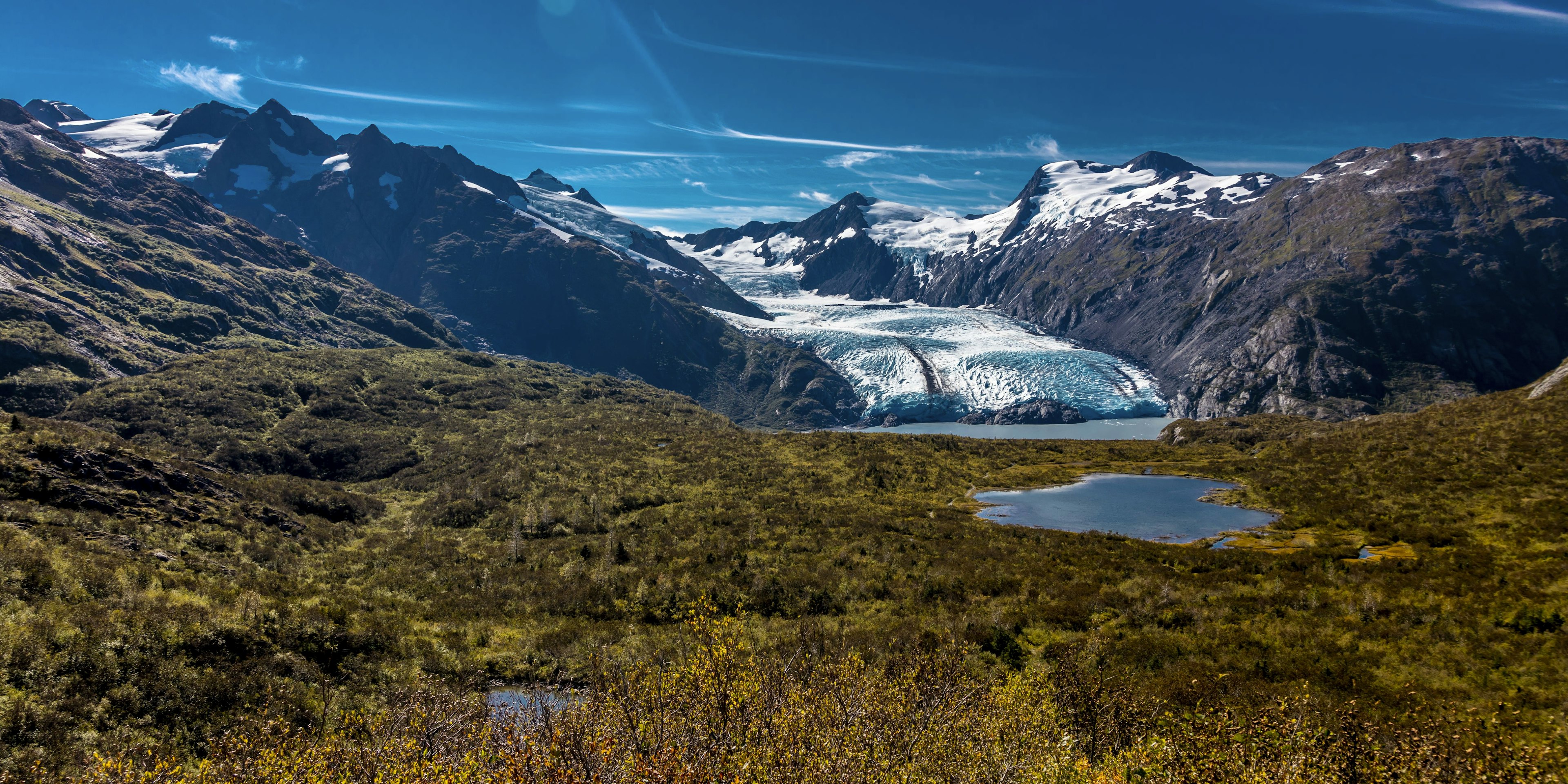 View Of Portage Glacier From Portage Pass Sc Alaska Summer