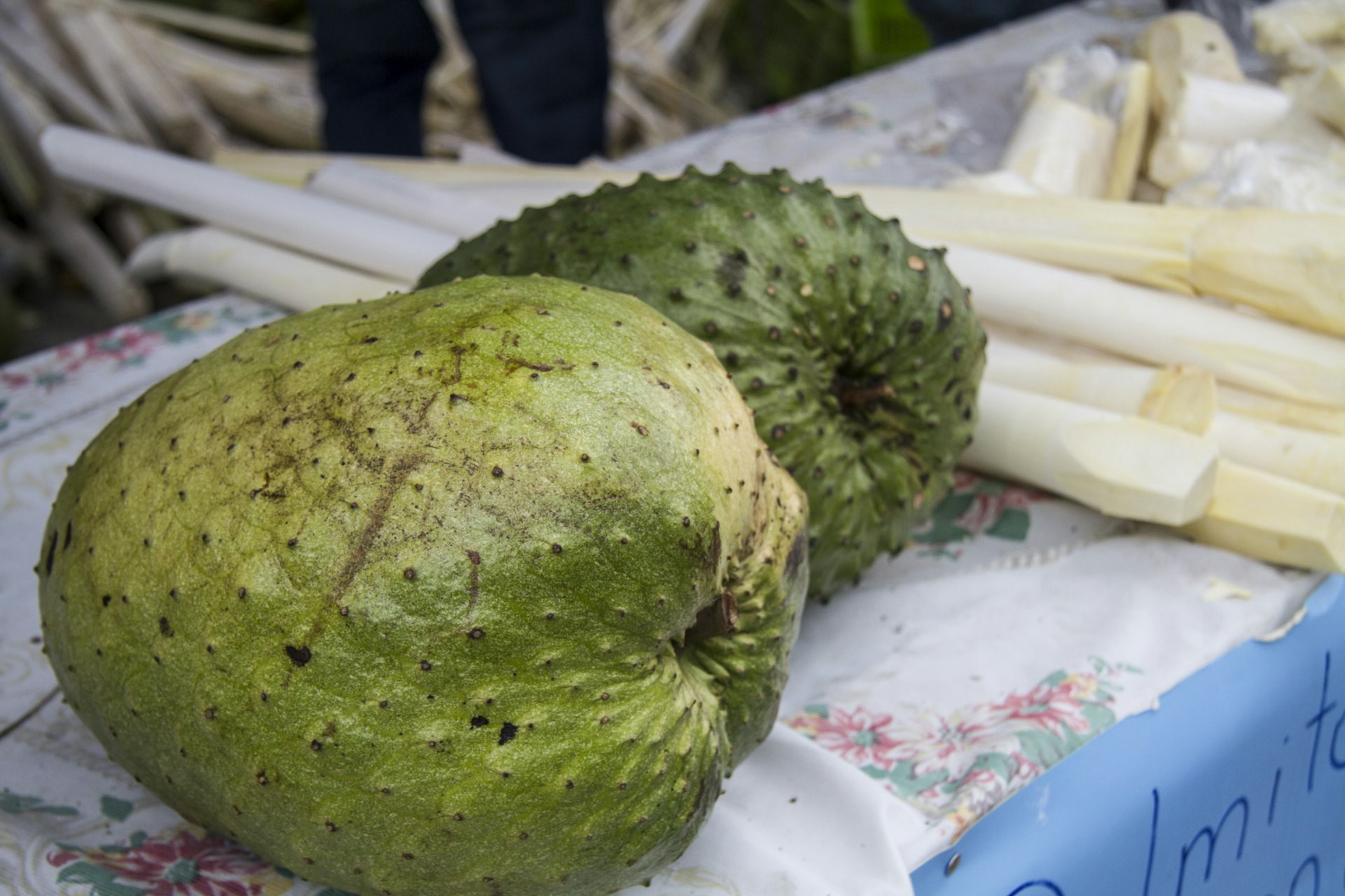 Soursop (Guanabana) for sale in a local market in Costa Rica