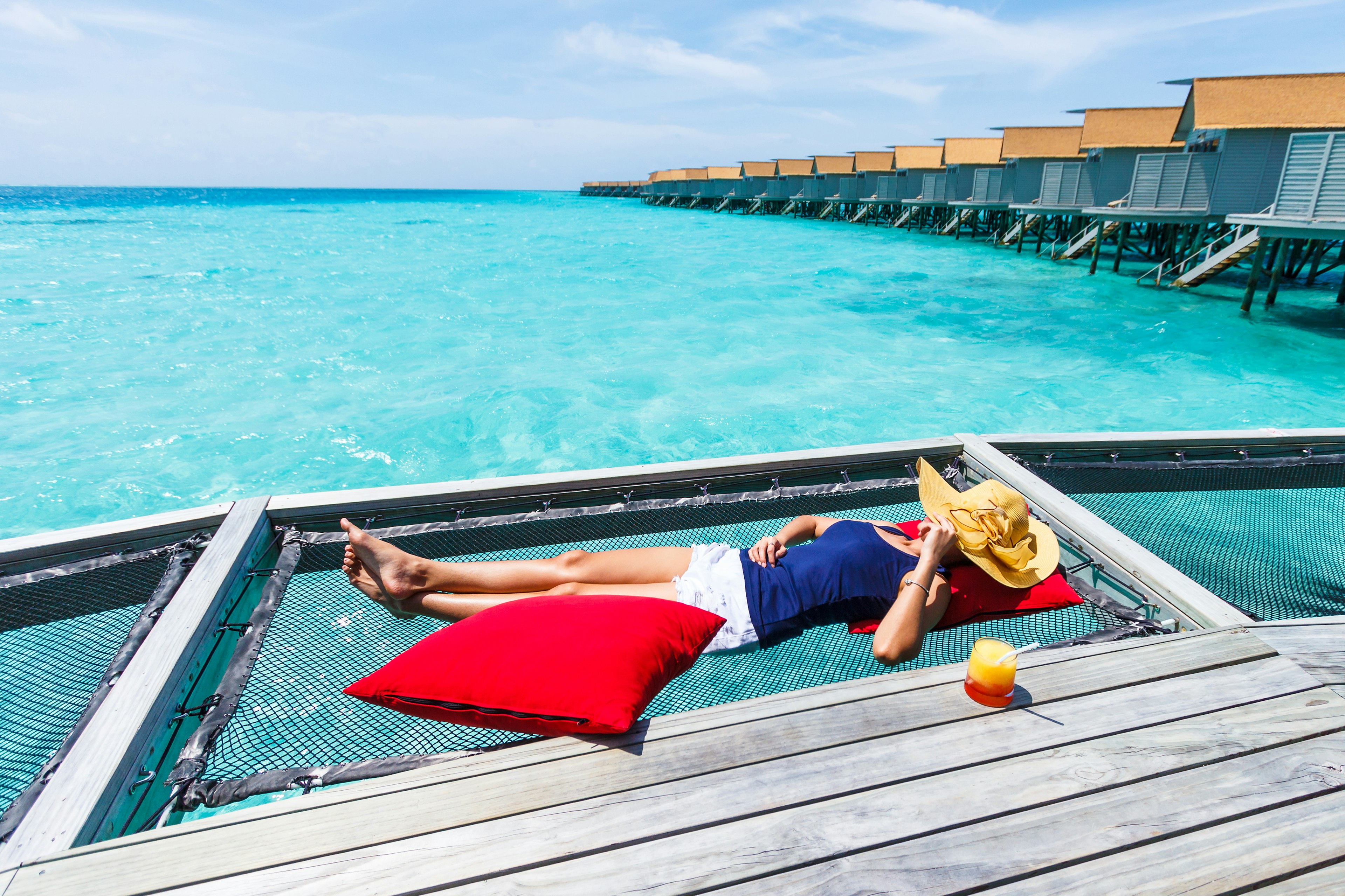 Basking in the ocean breeze of an overwater villa