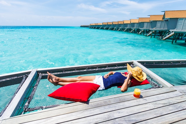 Basking in the ocean breeze of an overwater villa