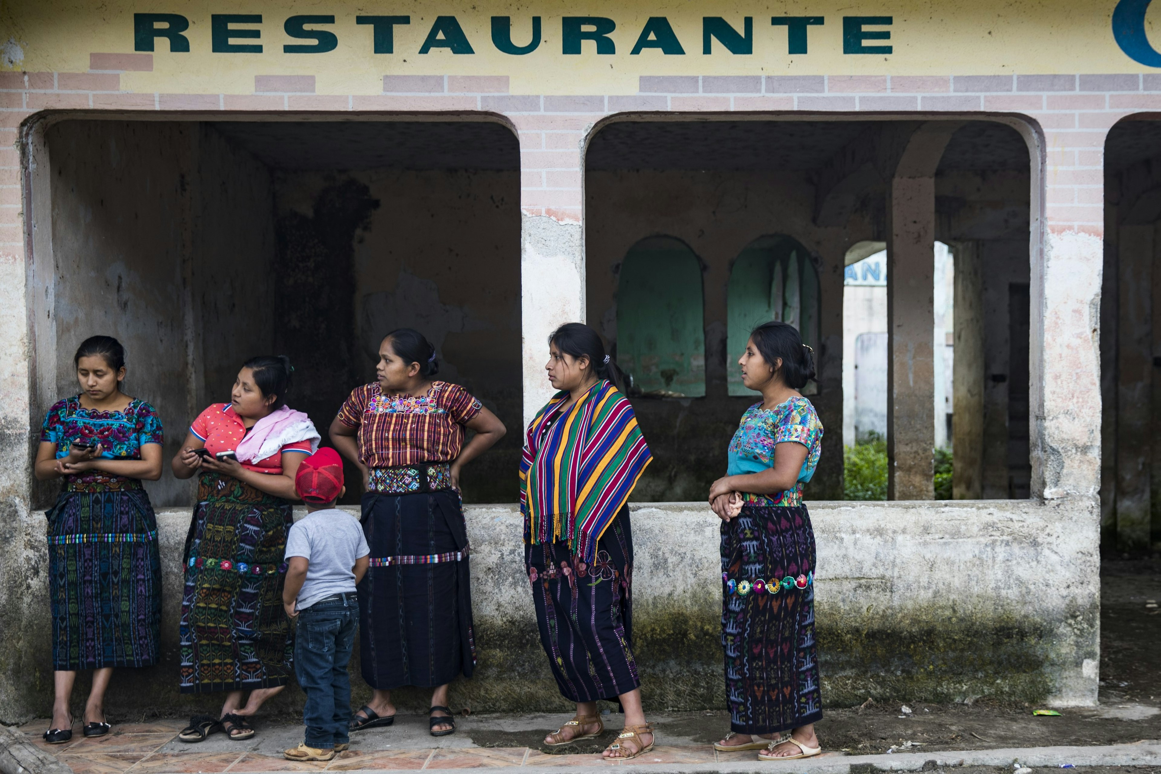 Women in traditional Mayan dress at Lake Atitlan