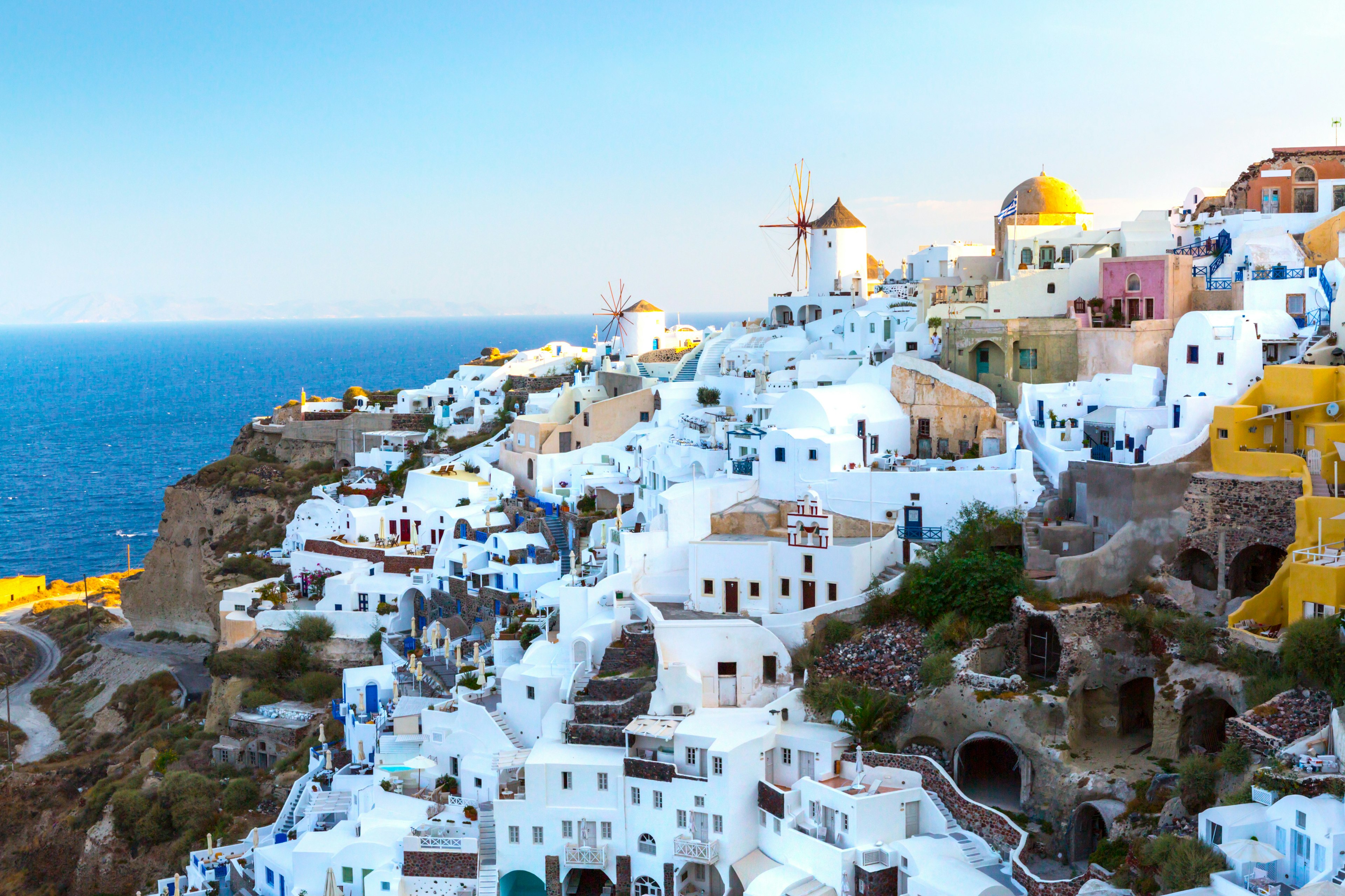 View of Oia the most beautiful village of Santorini island