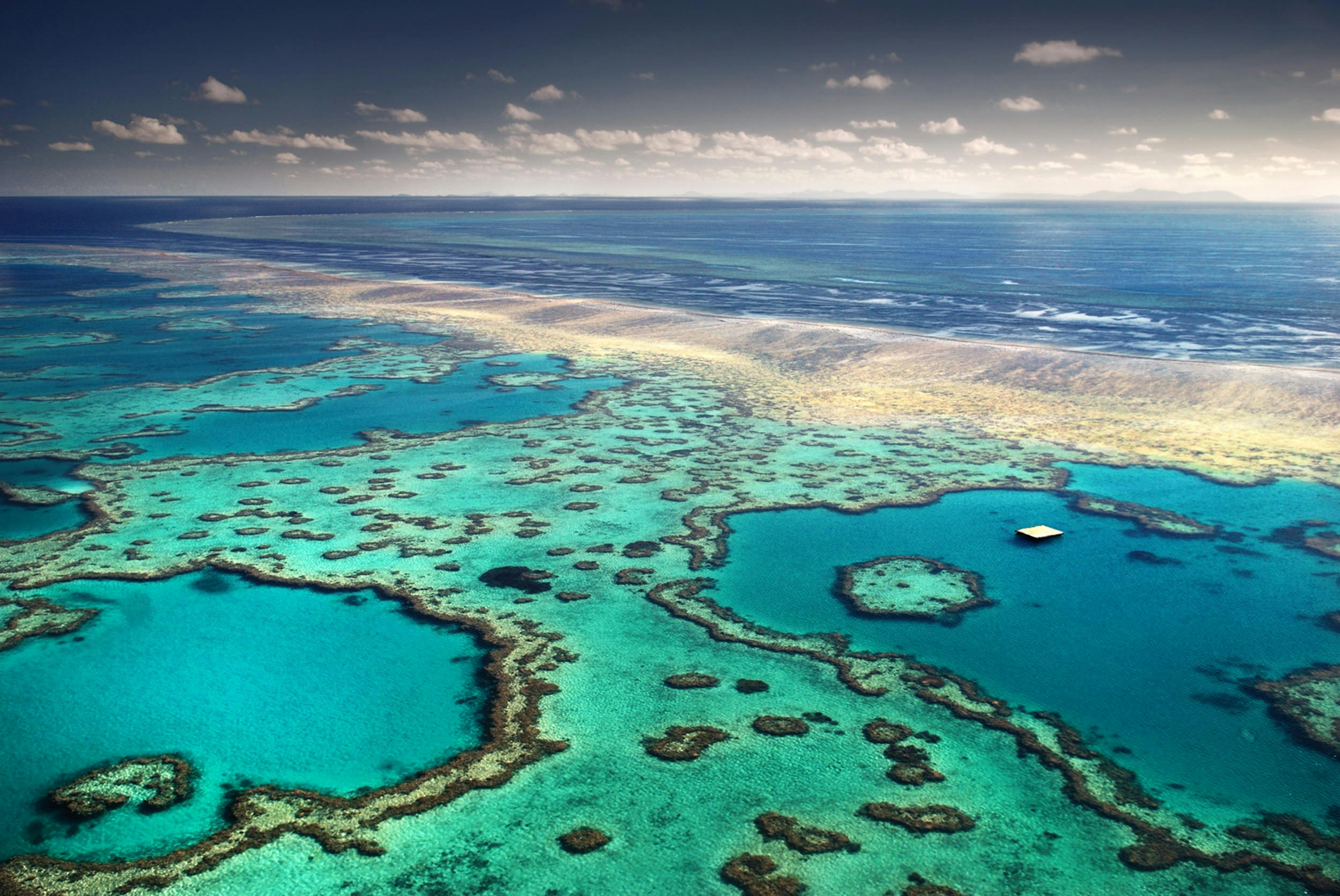 Aerial view of Australia, Whitsunday Islands, Great Barrier reef