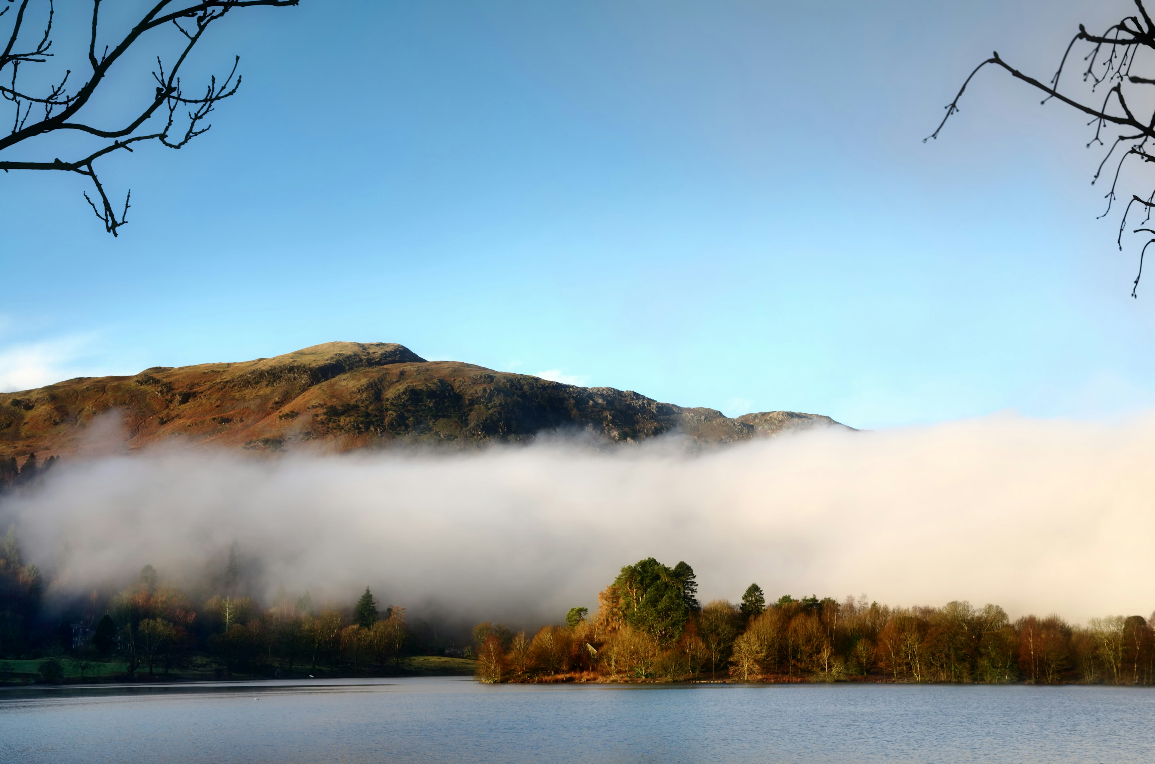 Grasmere on a misty winter morning.