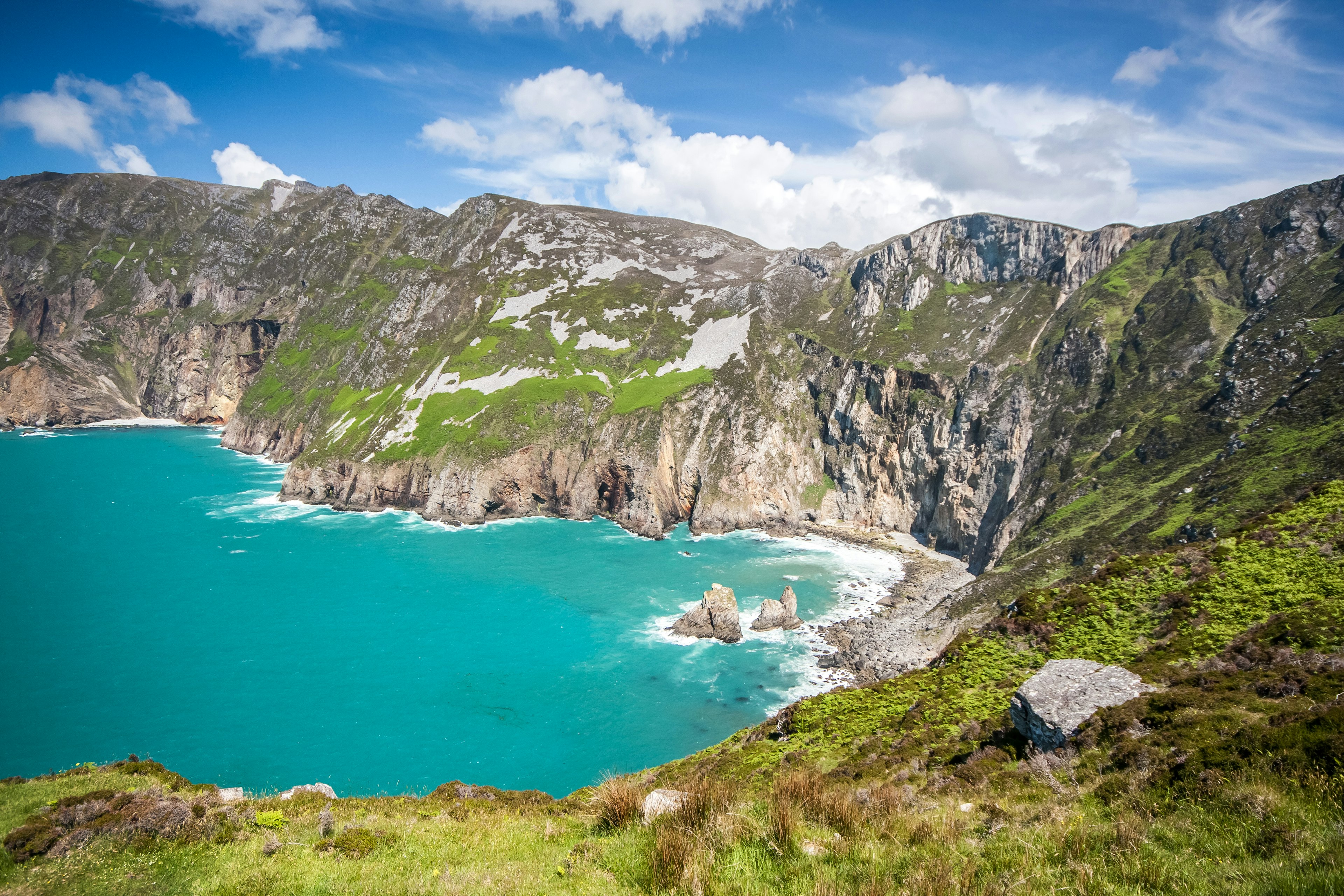 The Slieve League sea cliffs in Donegal, Ireland