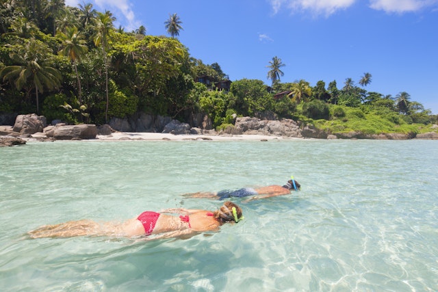 Couple snorkeling on the Perhentian Islands