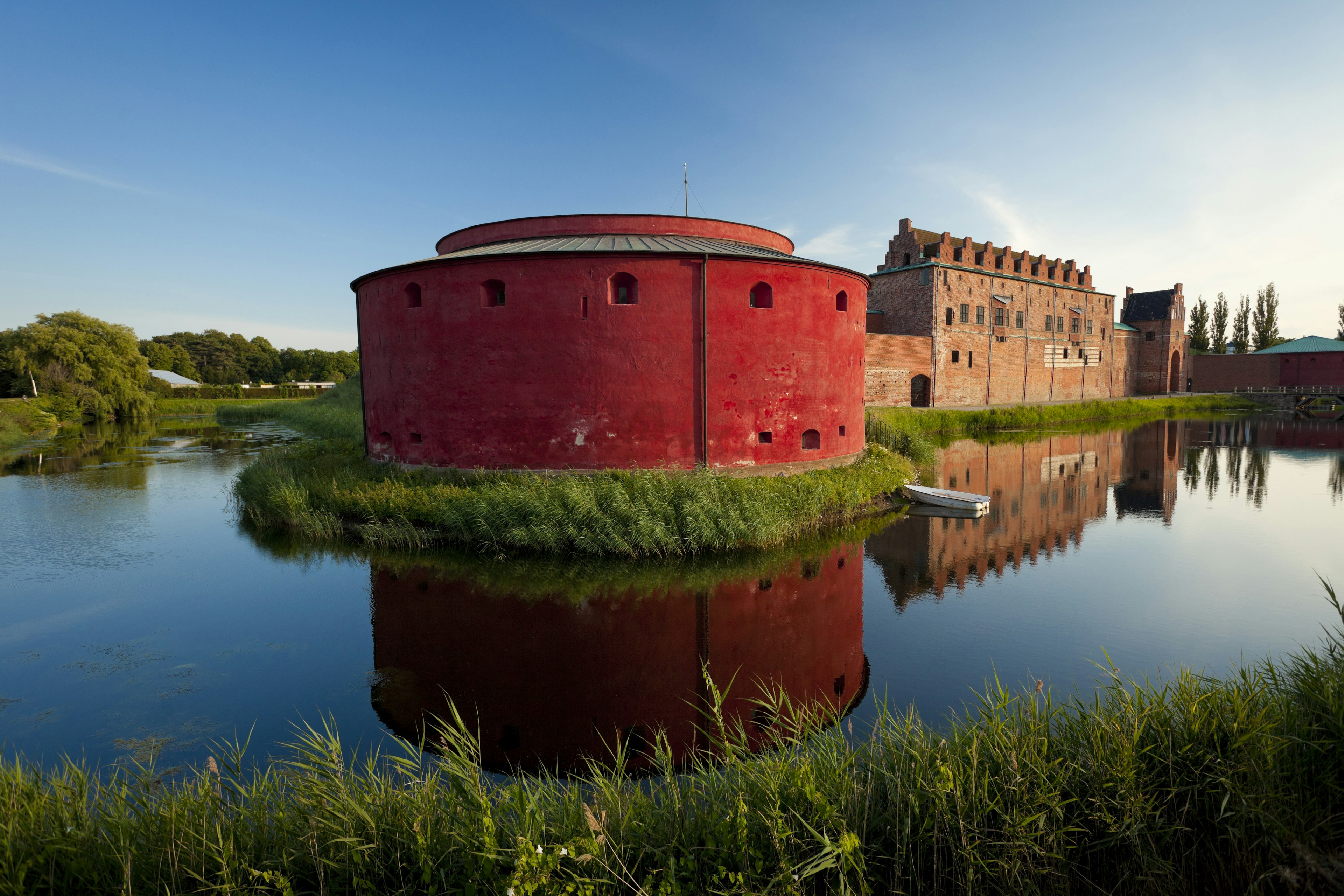 Malmo Castle, also known as Malmohus Slott in the afternoon light