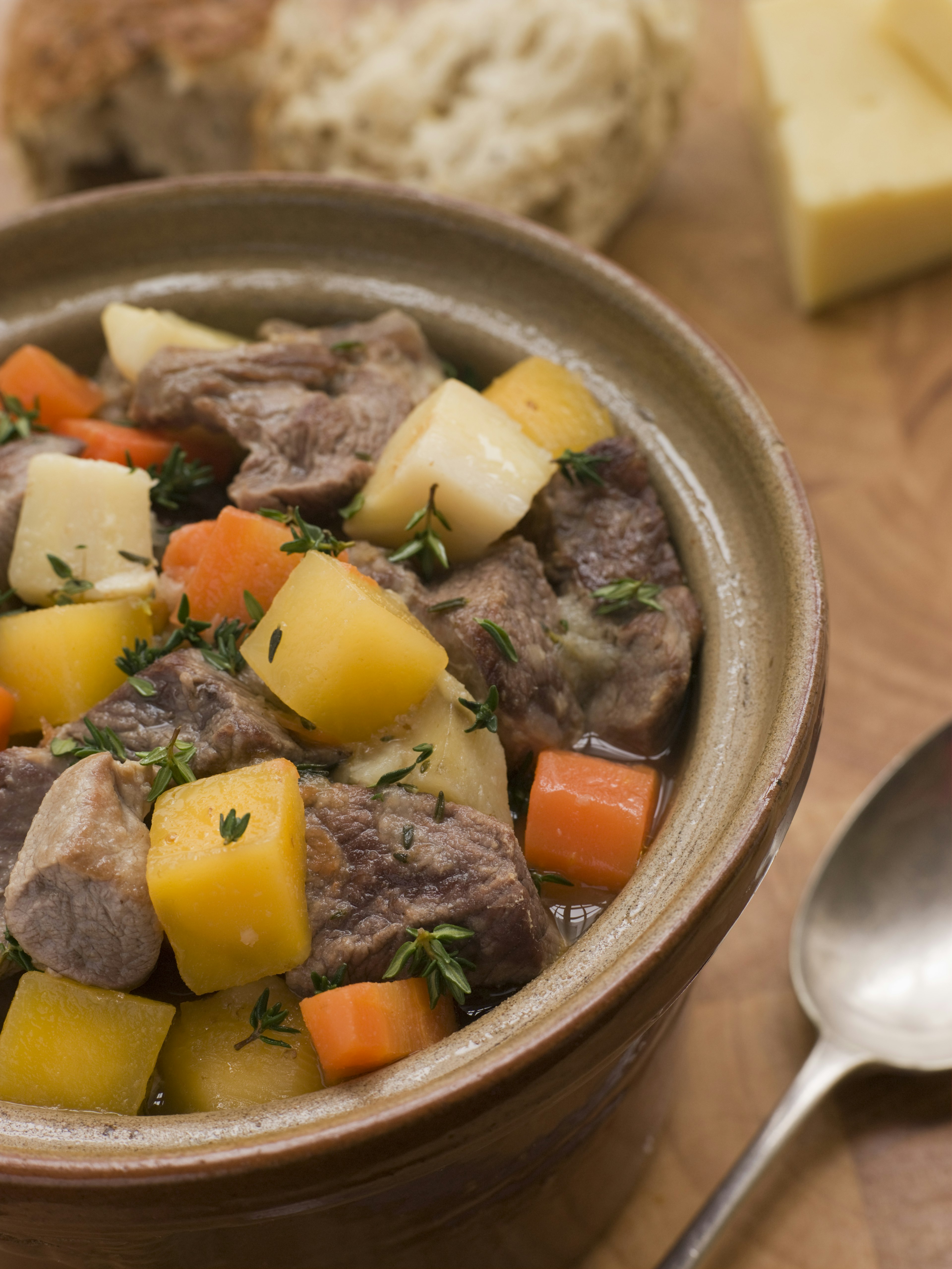 Welsh Cawl in a Casserole Pot in a Kitchen