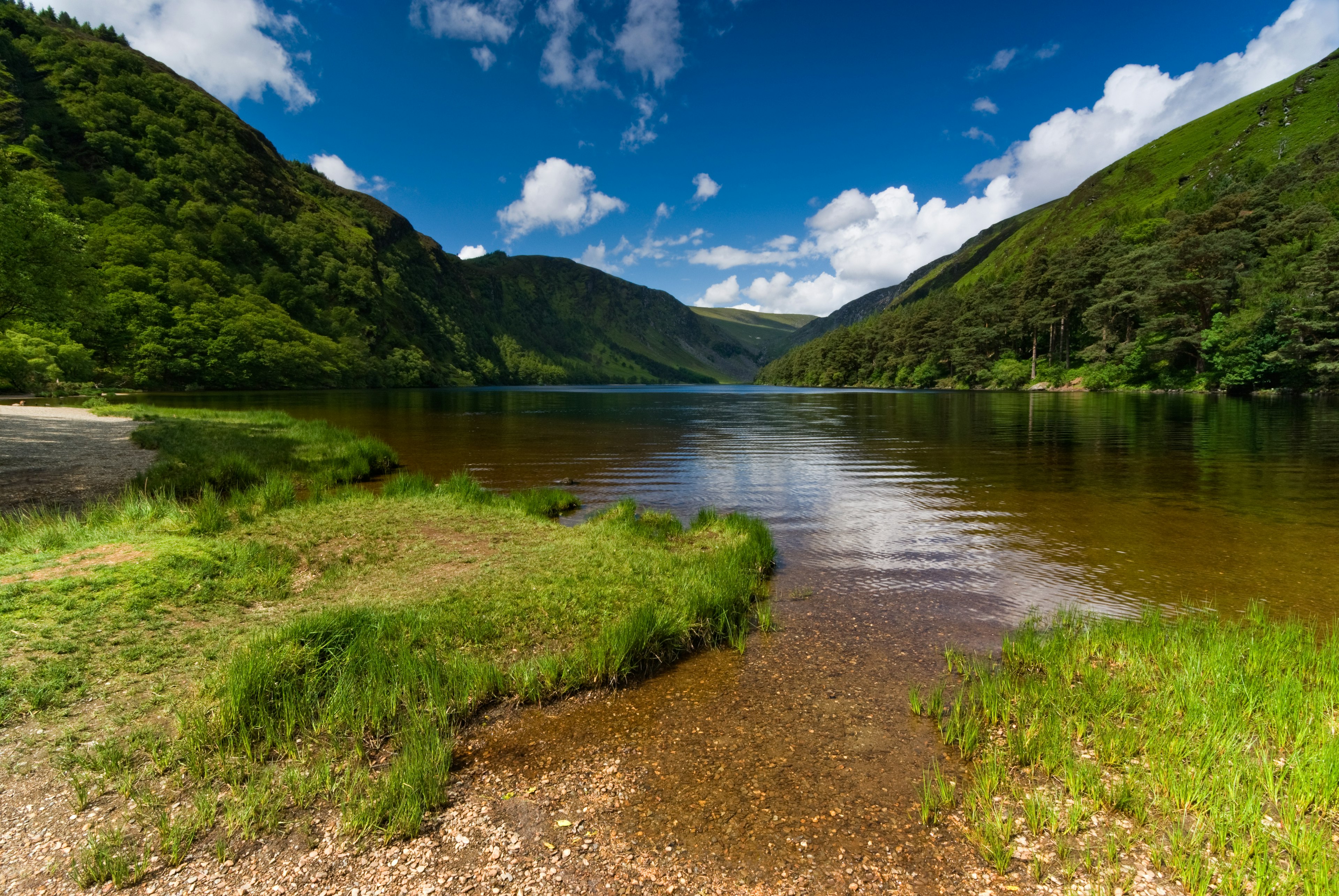 Upper Lake in Glendalough in the Wicklow Mountains National Park