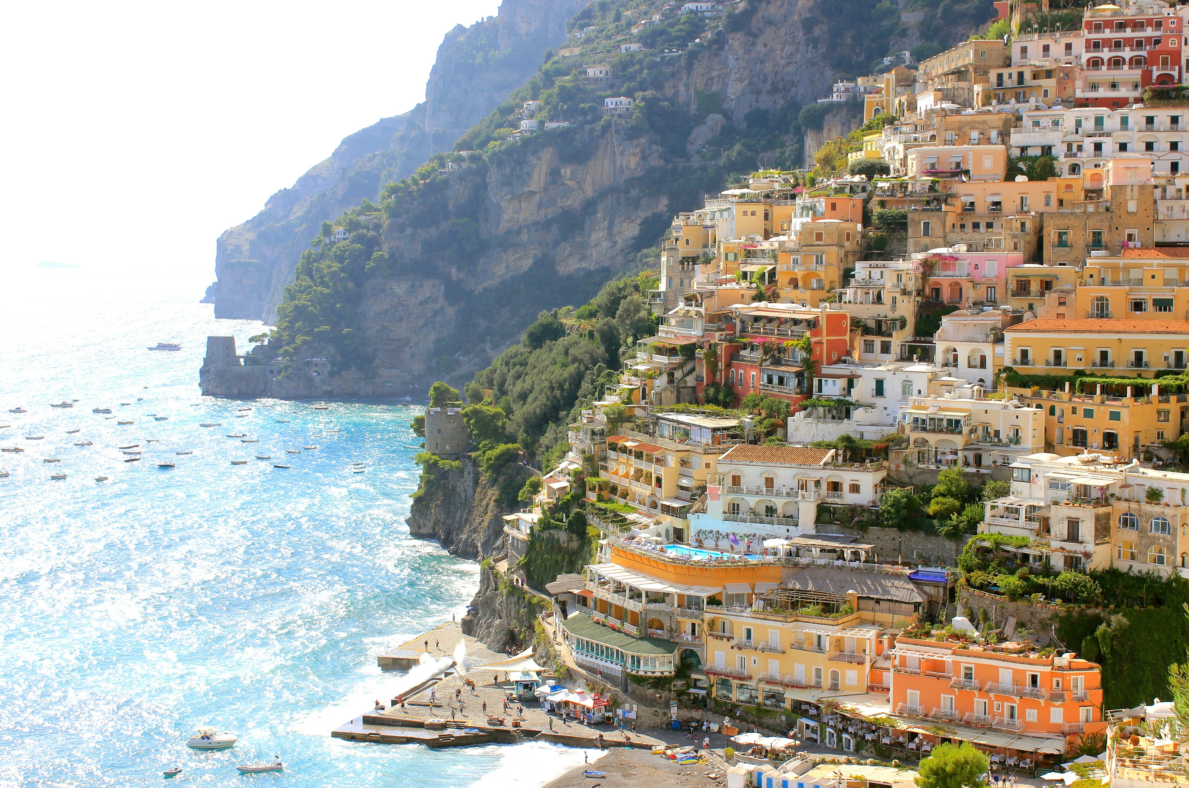 Morning view of Positano, Amalfi Coast, Italy