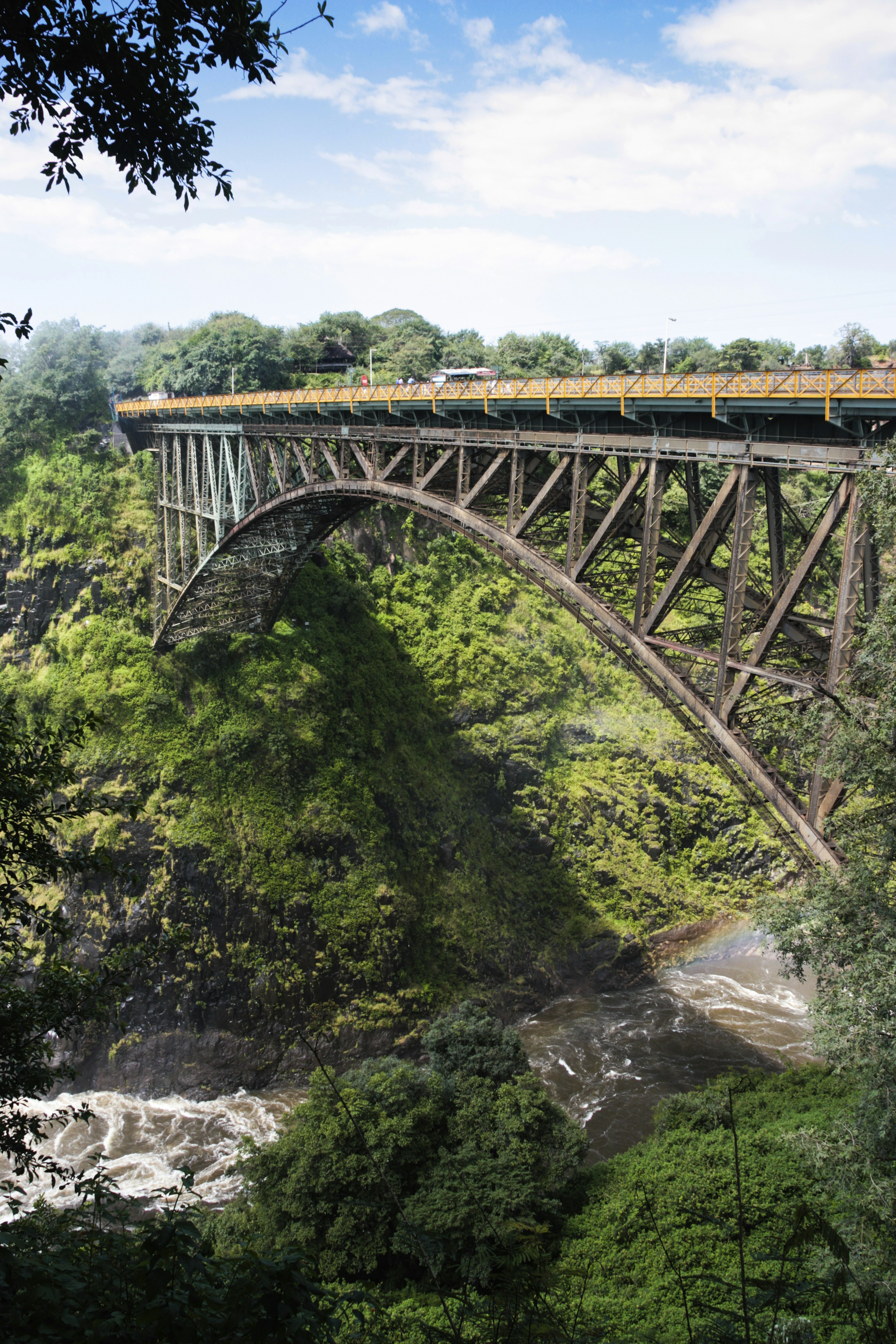 Victoria Falls Bridge over the Zambezi River between Zambia and Zimbabwe