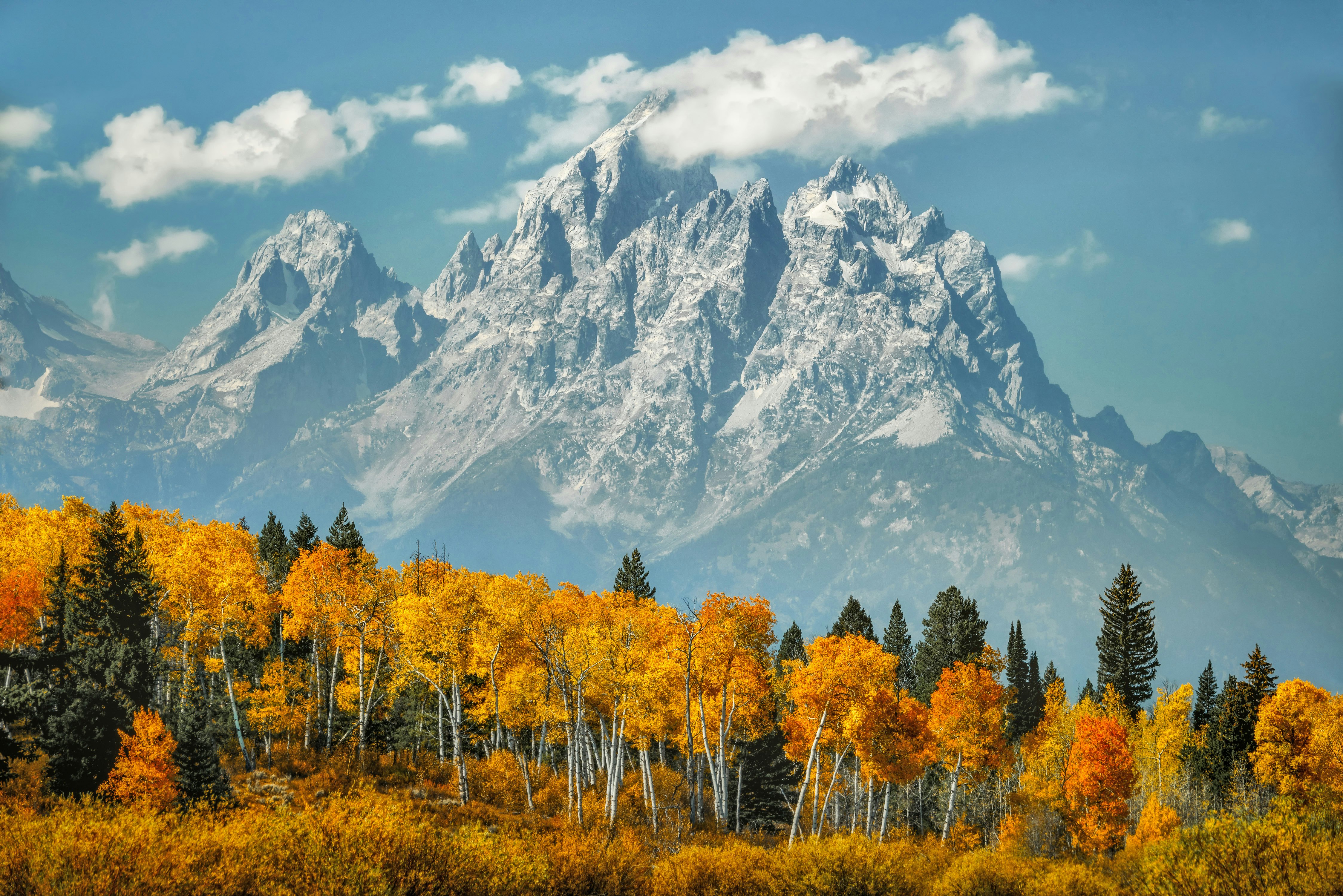 Grand Teton Mountains in fall