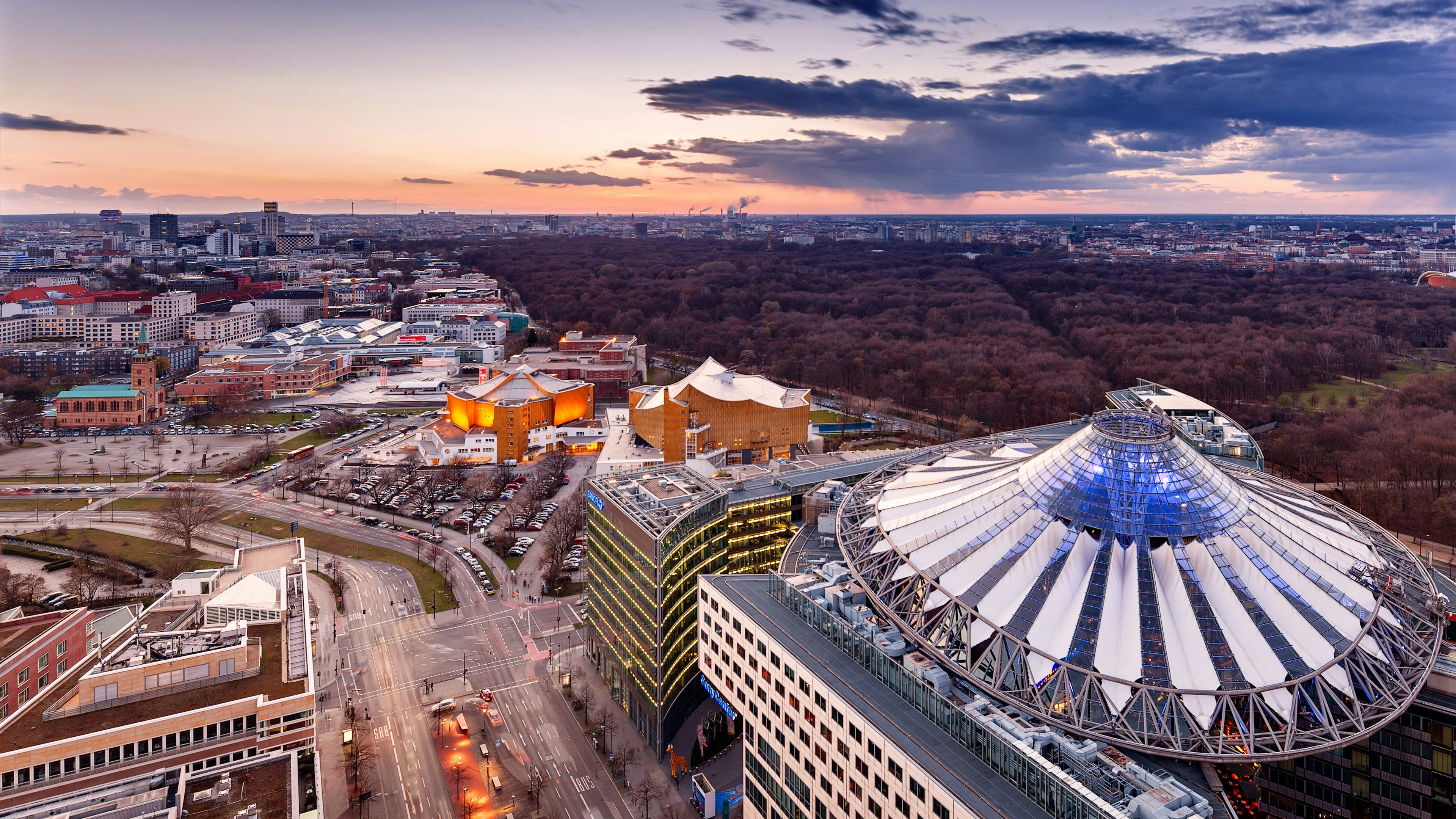 Potsdamer Platz at sunset