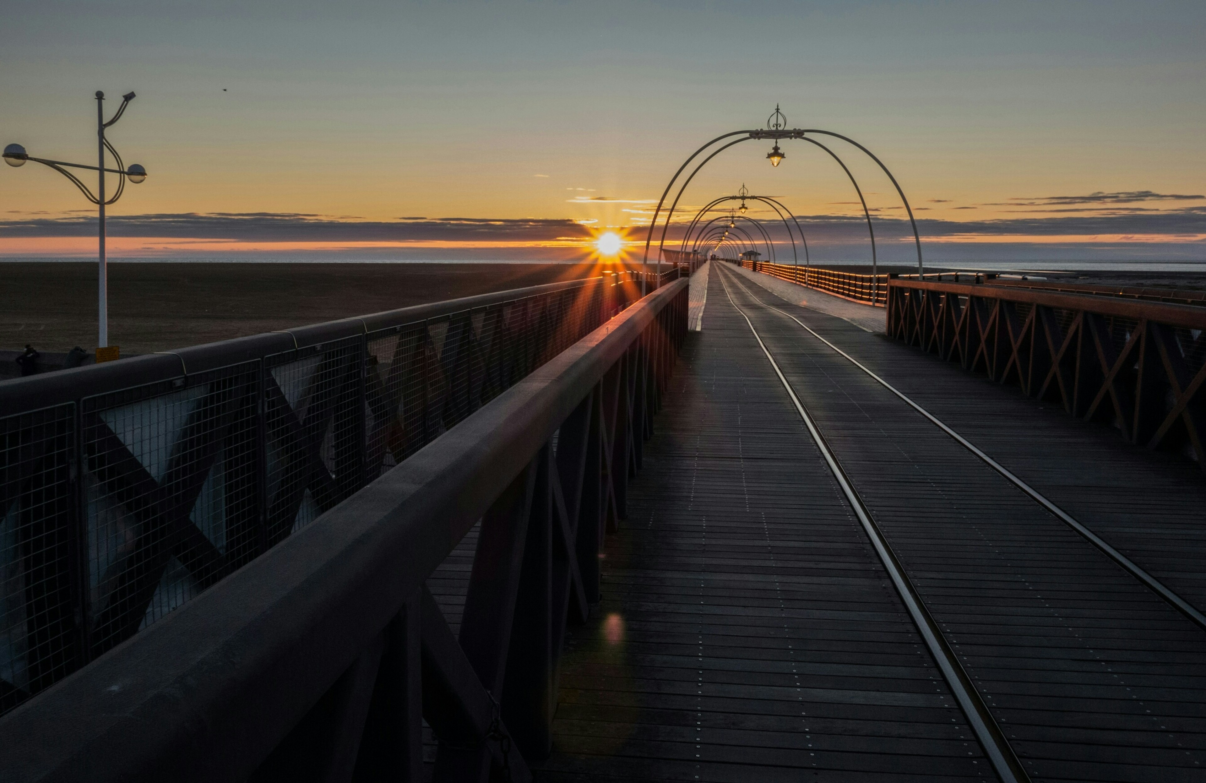 Southport pier at sunset