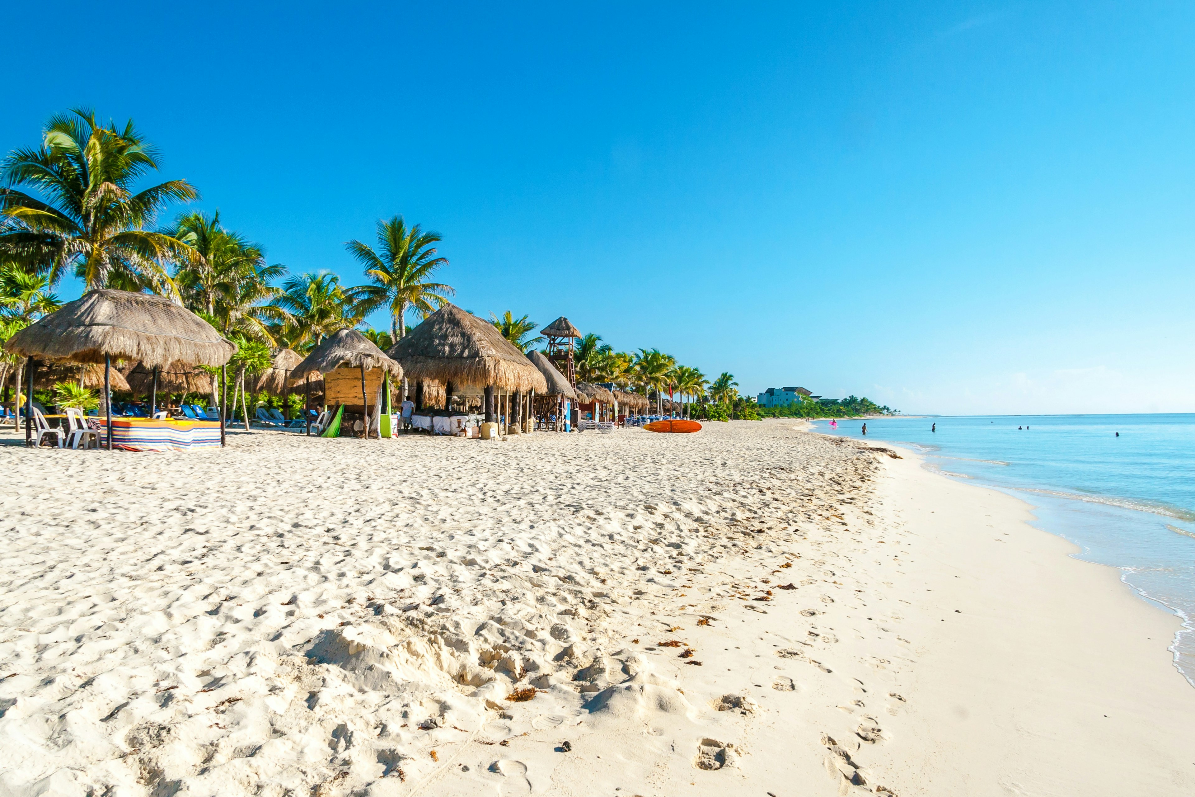 Idyllic beach at Playa del Carmen, Mexico